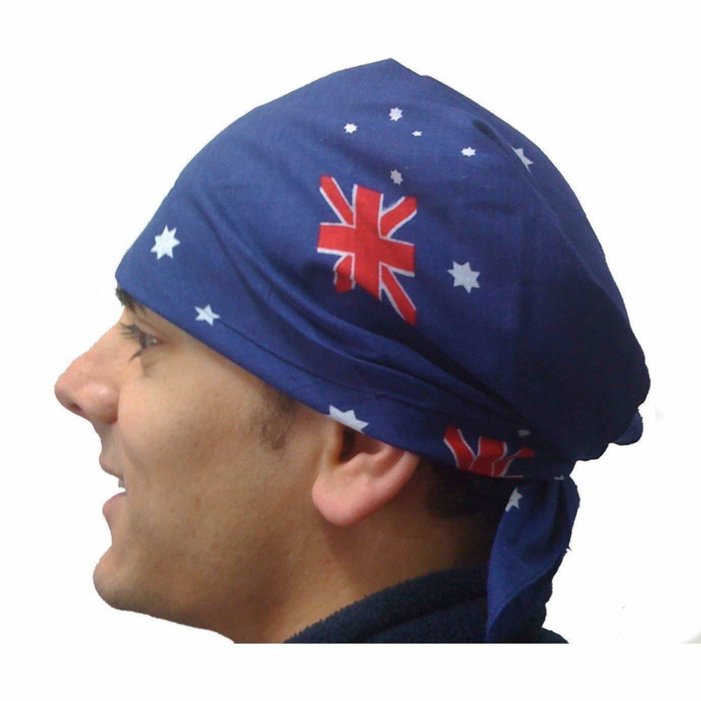 Aussie Australian Flag 100 Cotton Bandana Australia Day Headband Scarf