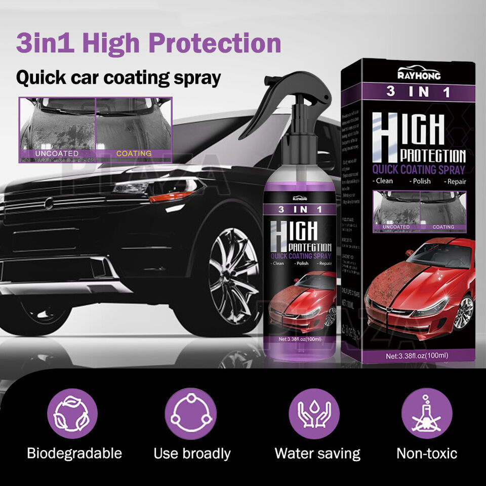 1 PC 3 in 1 High Protection quick Car Coat Ceramic Coating Spray Hydrophobic