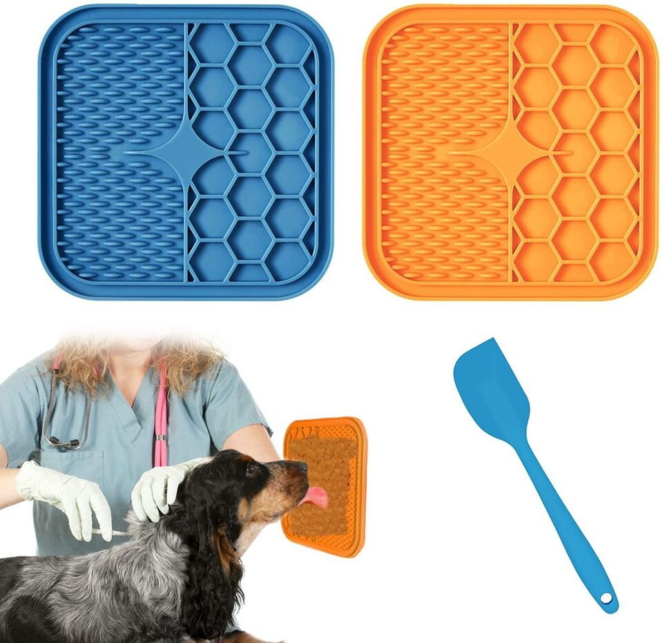Silicone Dog Pet Lick Mat Pad Boredom Buster
