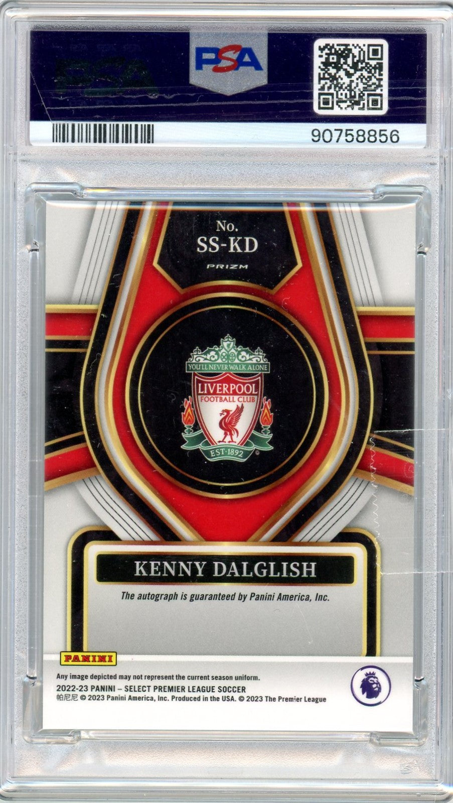PSA 5 AUTO 10 Kenny Dalglish // 2022-2023 Select Signature