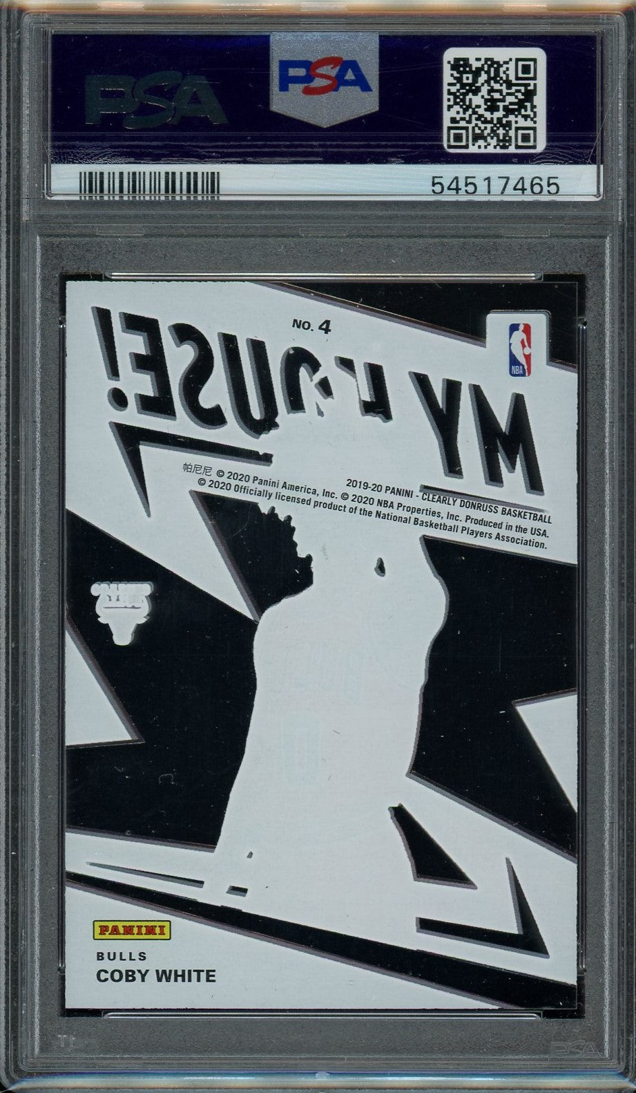 PSA 9 Coby White // My House // 2019 Clearly Donruss #4