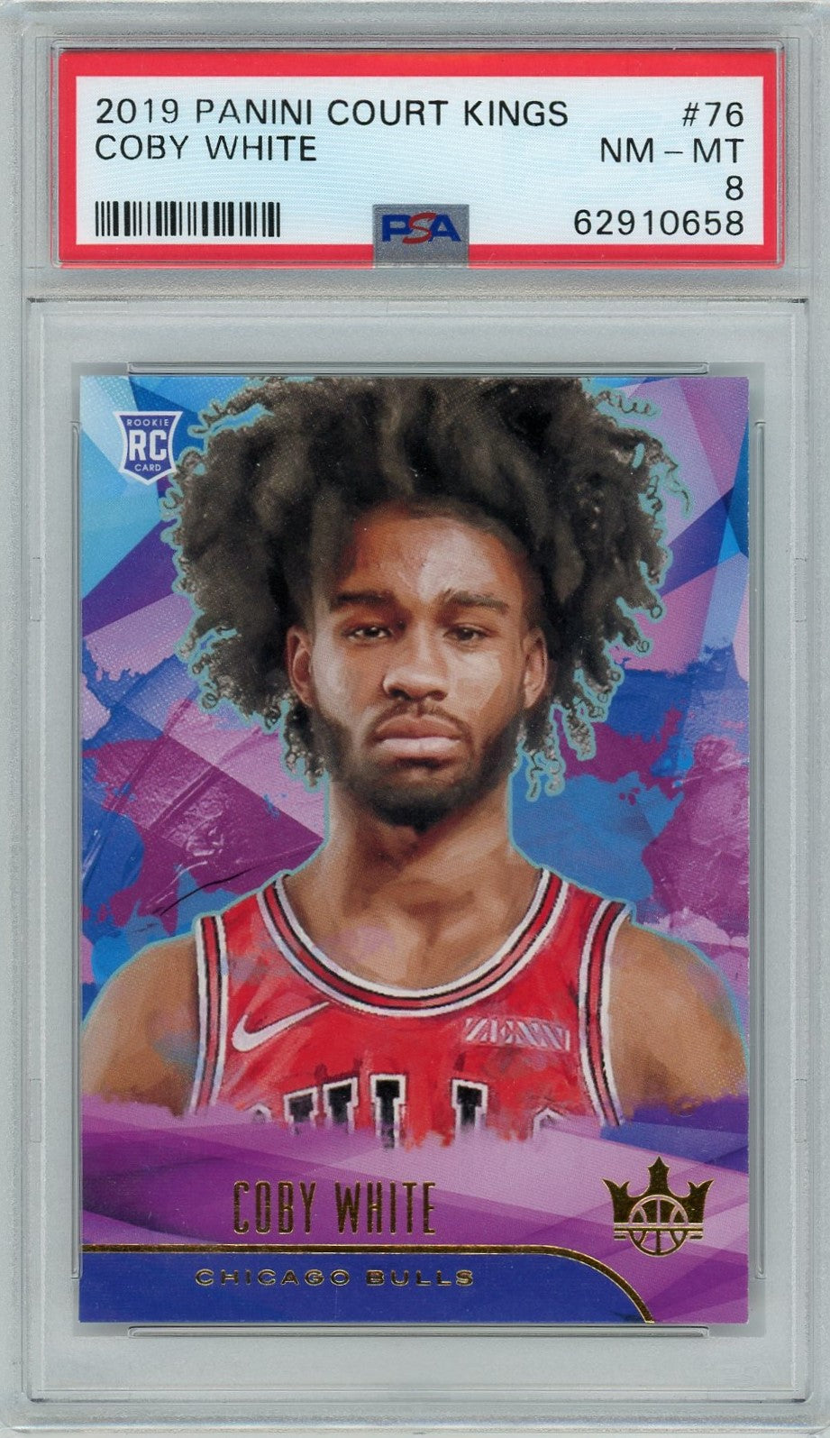 PSA 8 Coby White // 2019 Panini Court Kings #76