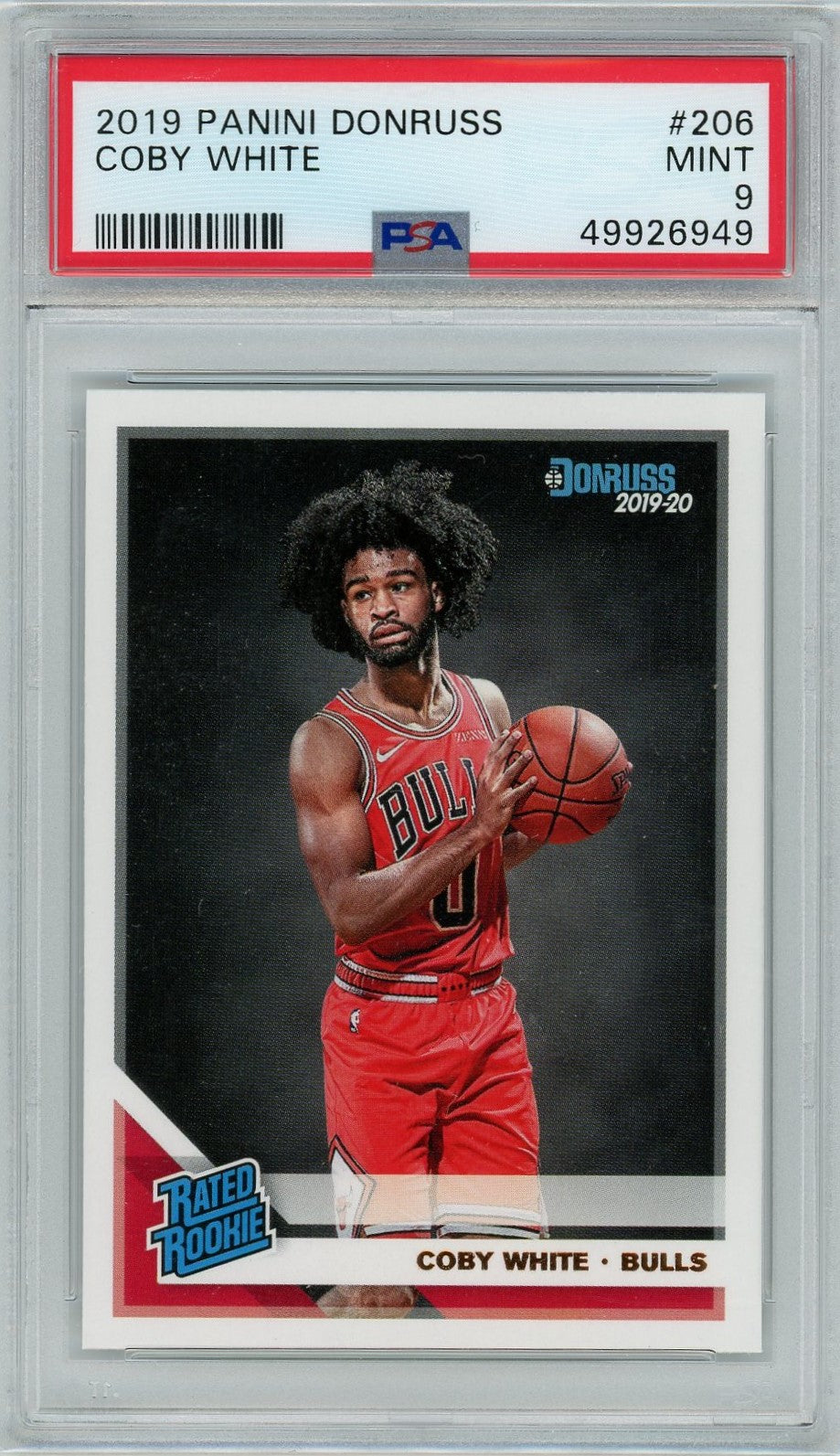 PSA 9 Coby White // 2019 Panini Donruss #206