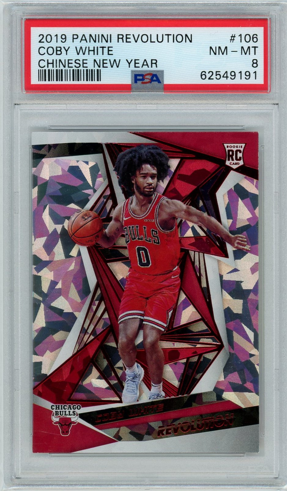 PSA 8 Coby White // Chinese New Year // 2019 Panini Revolution #106