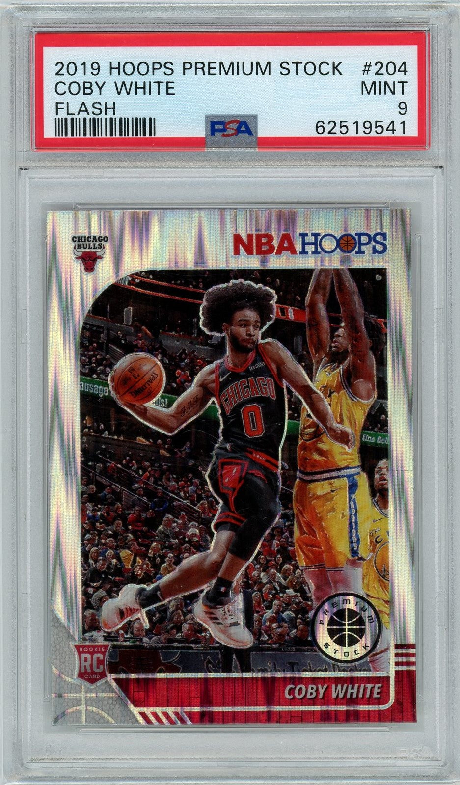 PSA 9 Coby White // Flash // 2019 Hoops Premium Stock #204