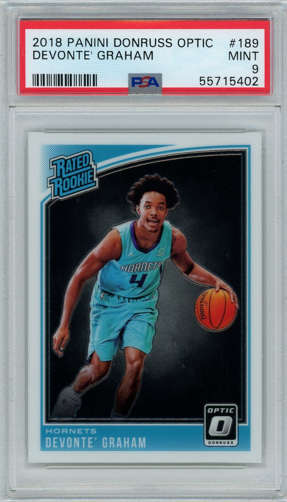 PSA 9 Devonte Graham // 2018 Panini Donruss Optic #189