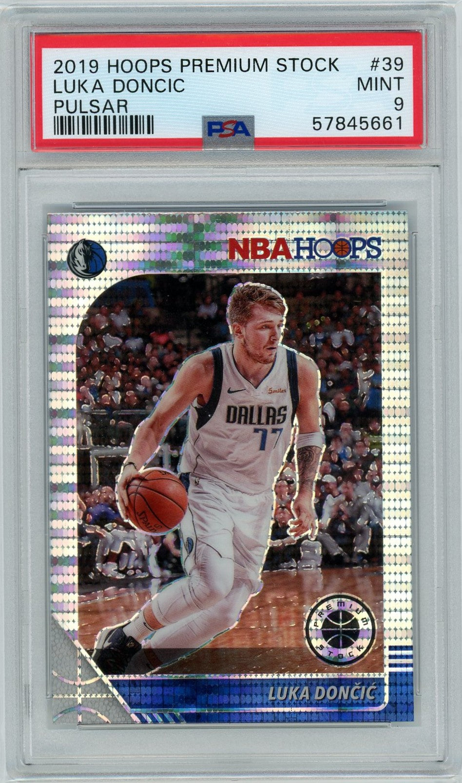 PSA9 Luka Doncic // Pulsar // 2019 Hoops Premium Stock #39