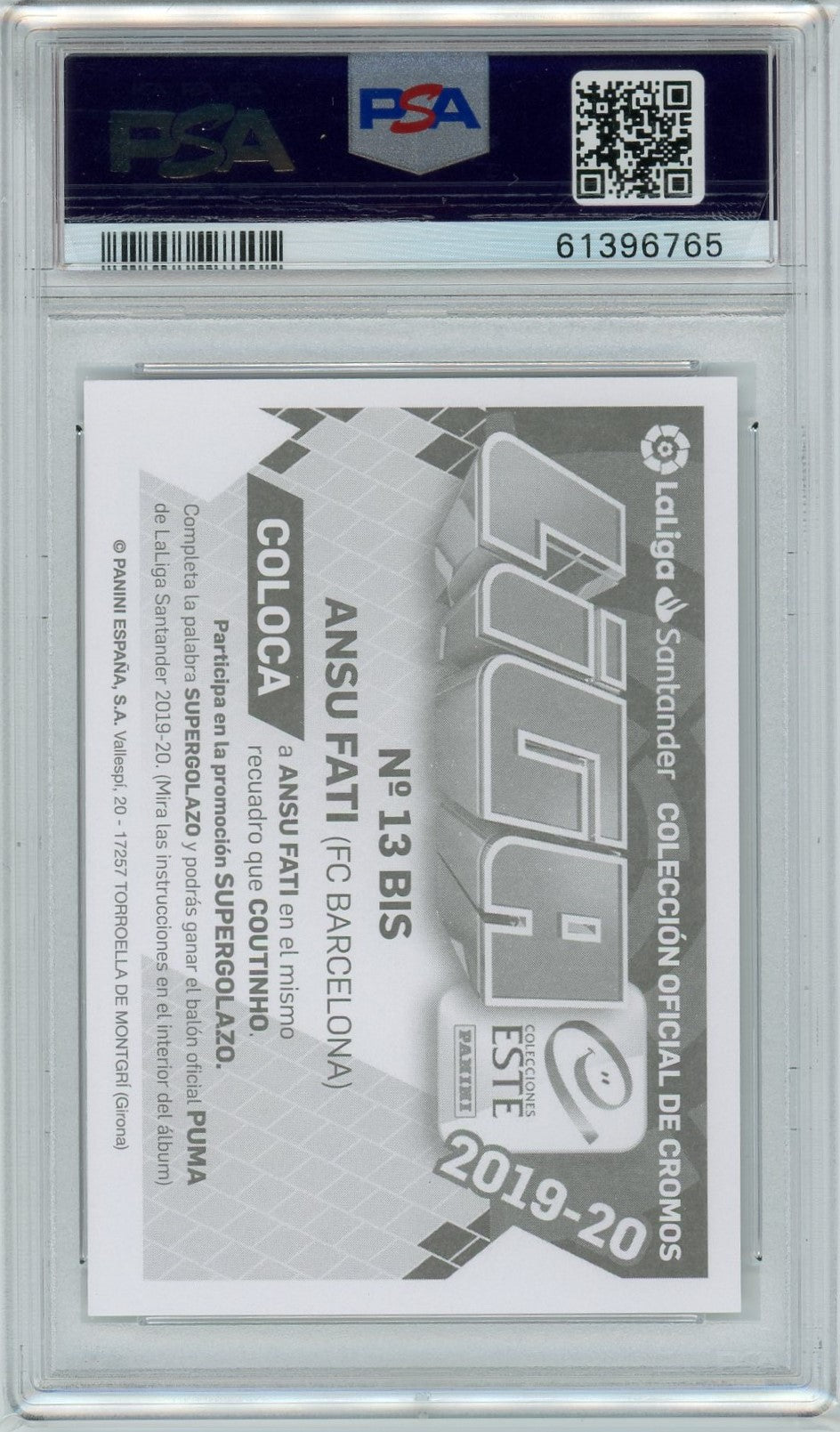 PSA 9 Ansu Fati // 2019-20 La Liga #13BIS