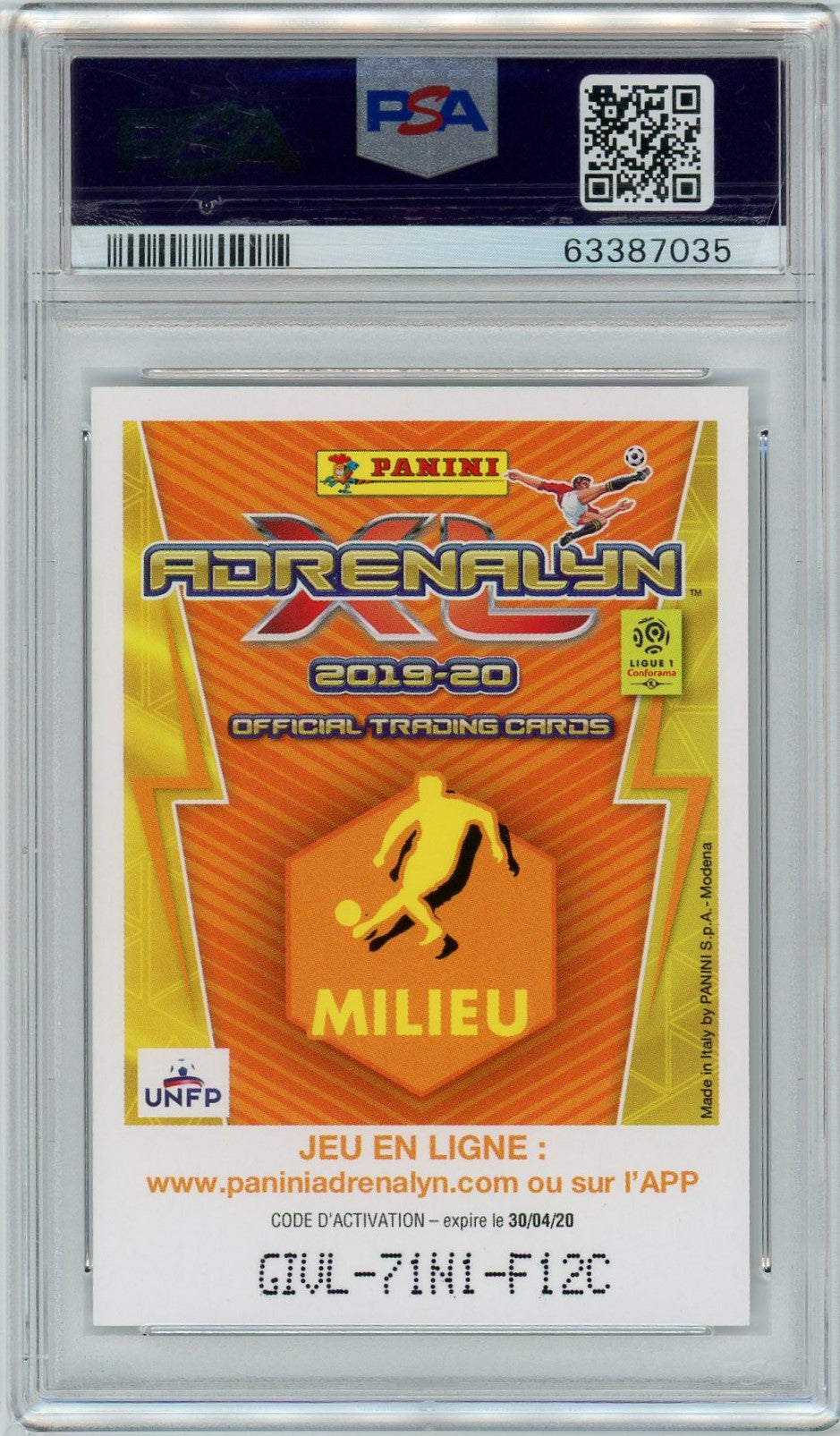 PSA 9 Eduardo Camavinga // 2019 Panini Foot // Adrenalyn XL #301