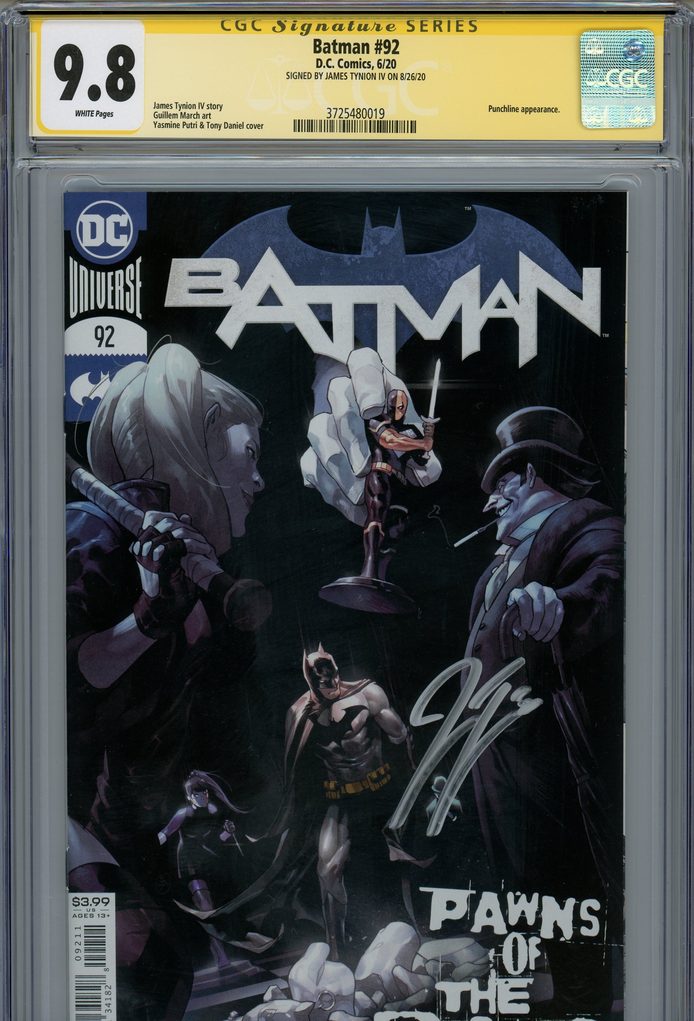 CGC 9.8 Batman DC Comics signature series // signed by James Tynion 2020/06 #92