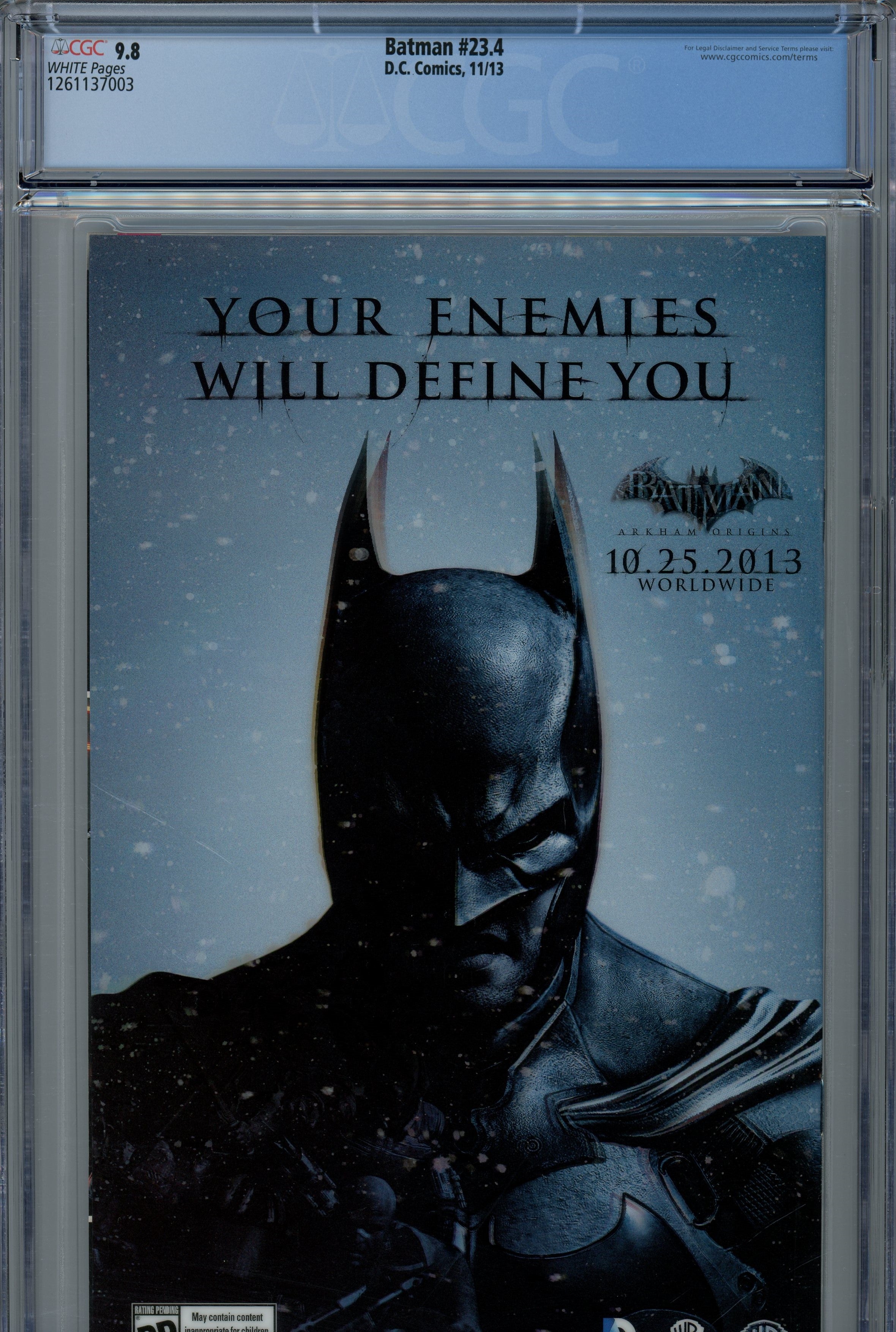 CGC 9.8 Batman DC Comics 3D Lenticular cover 2013/11 #23.4