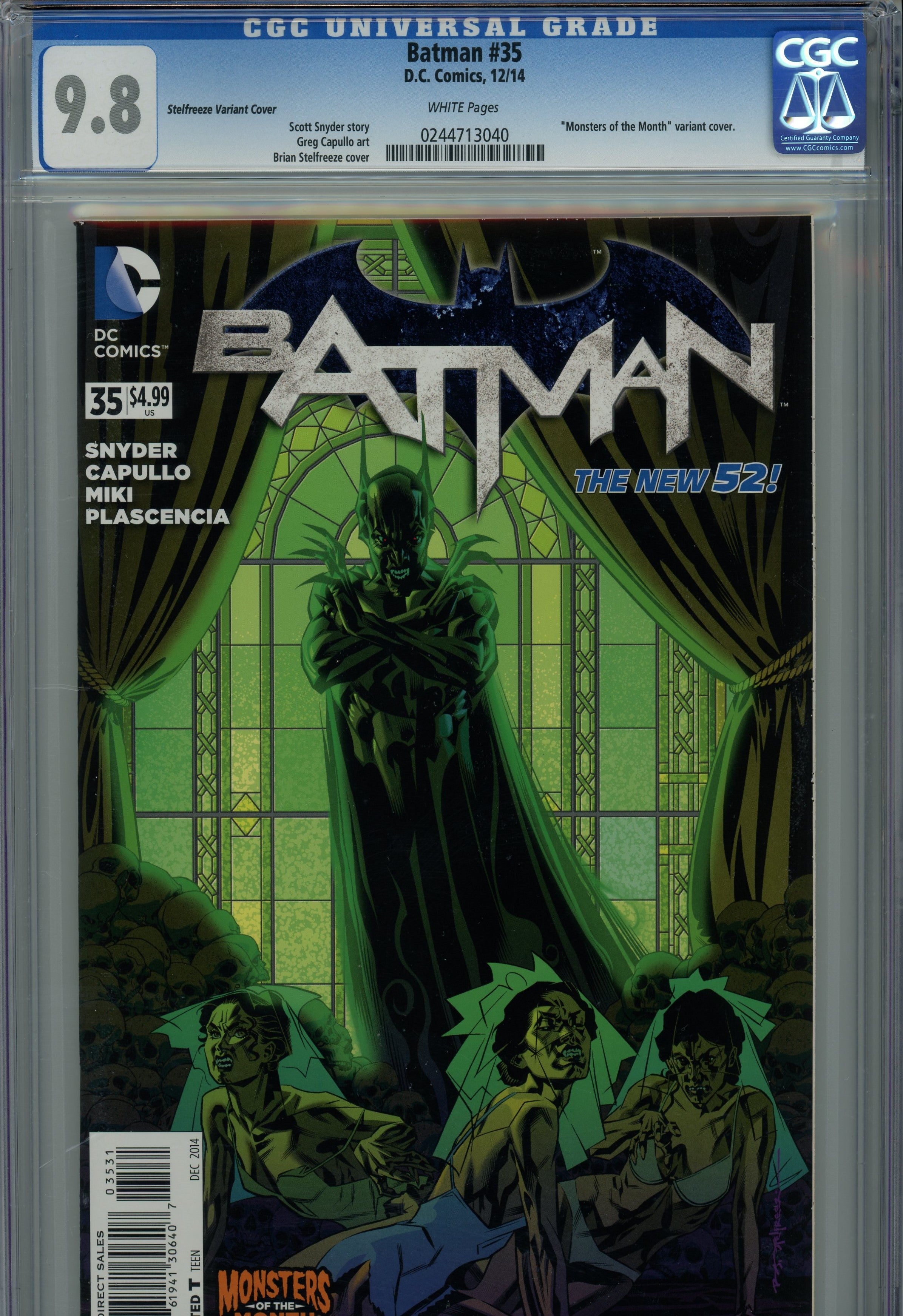 CGC 9.8 Batman DC Comics Monsters of the month 2014/12 #35