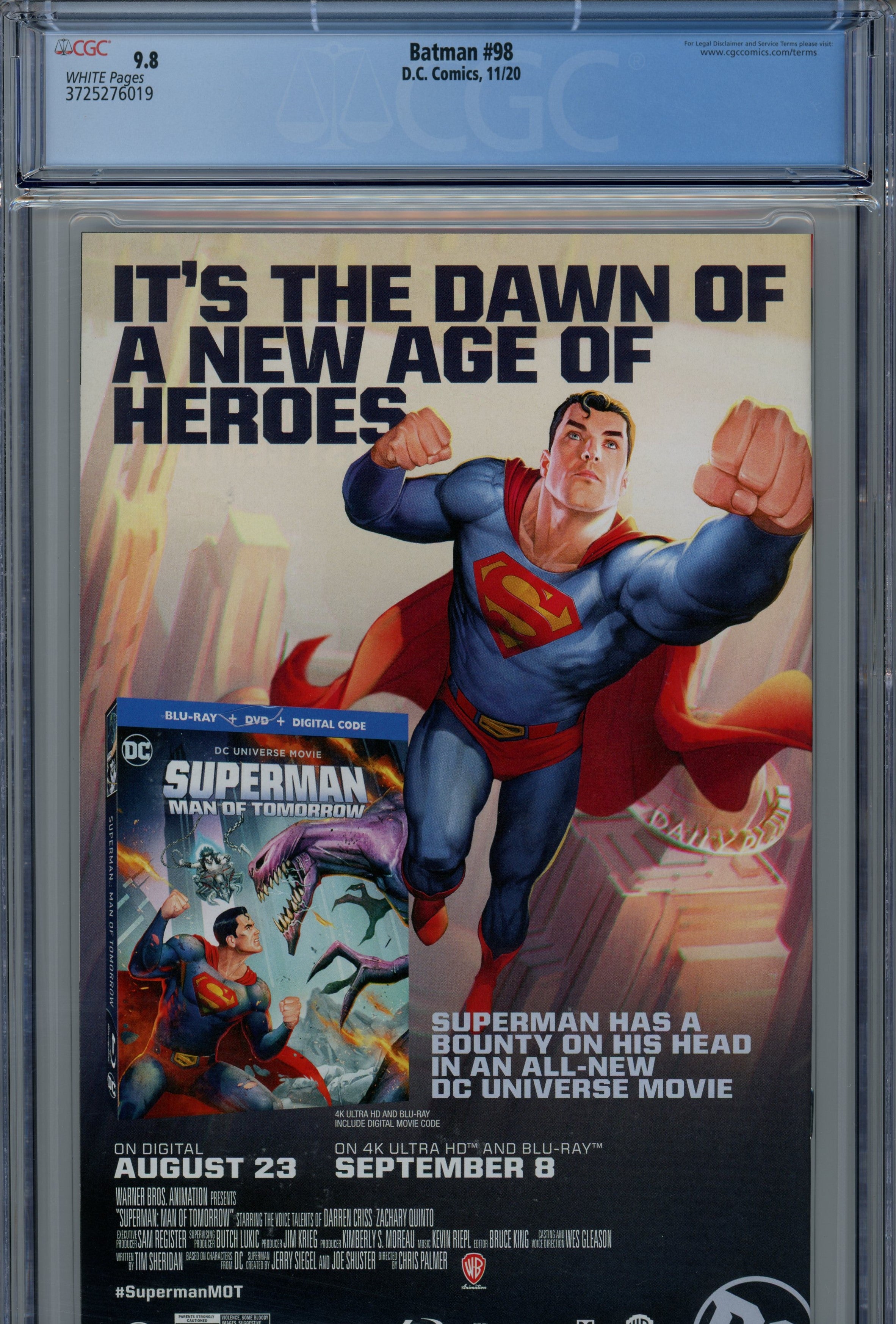 CGC 9.8 Batman DC Comics 2020/11 #98