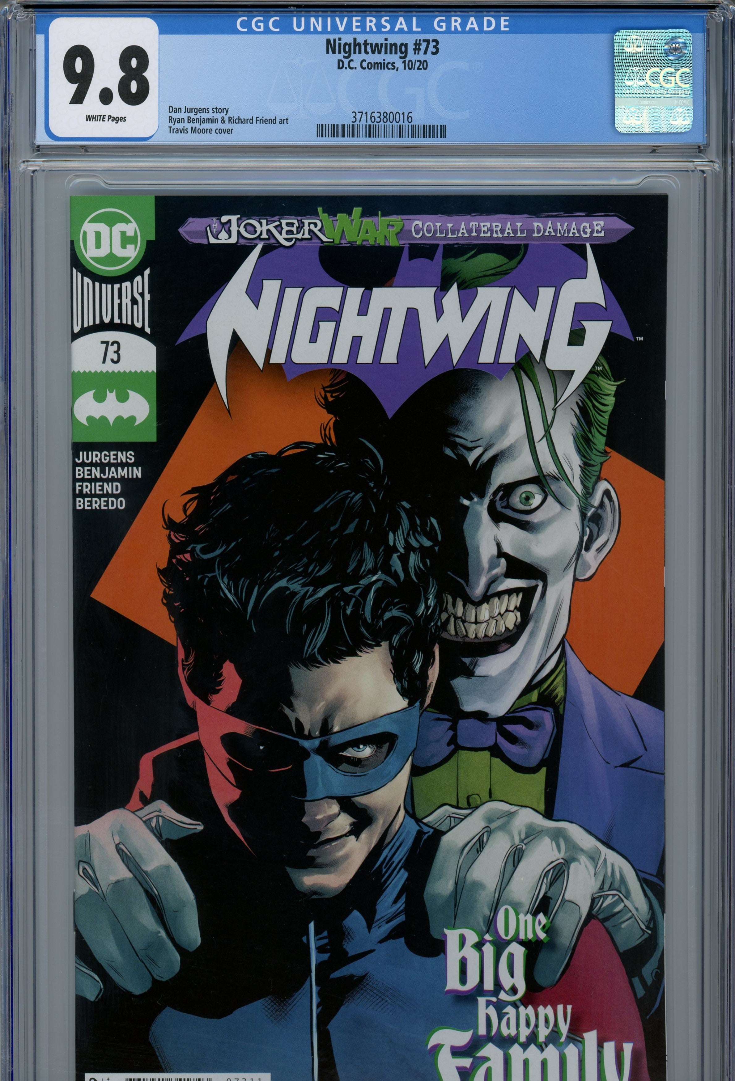 CGC 9.8 Batman Nightwing DC Comics 2020/10 #73