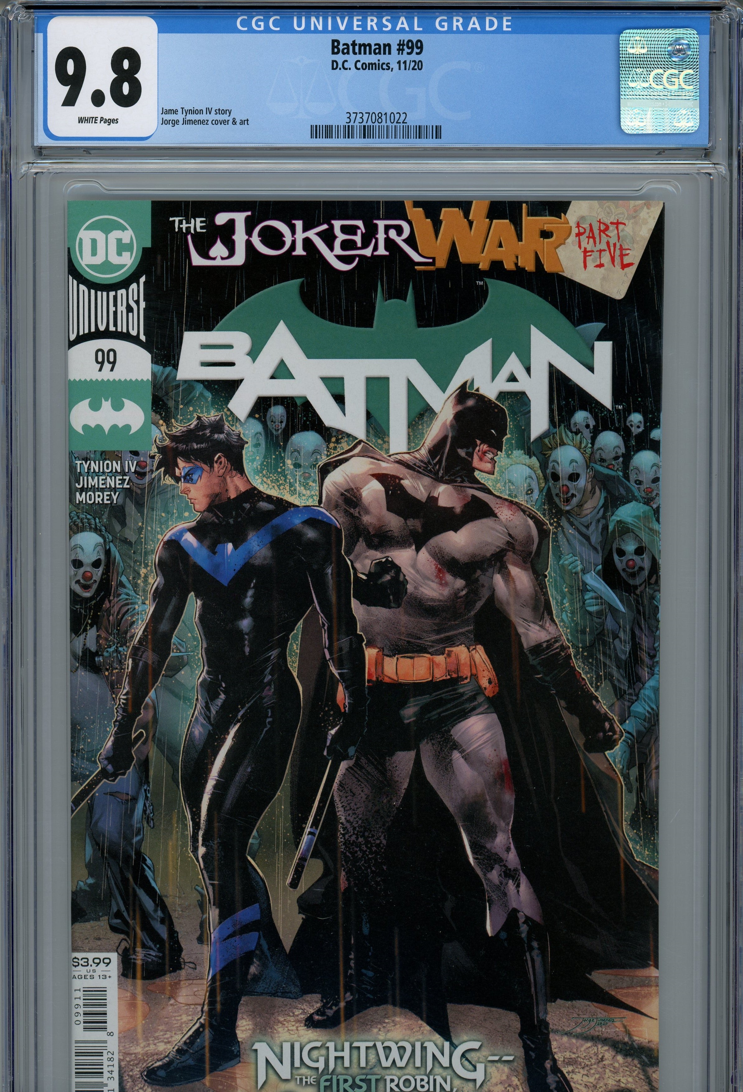 CGC 9.8 Batman The Joker war DC Comics 2020/11 #99