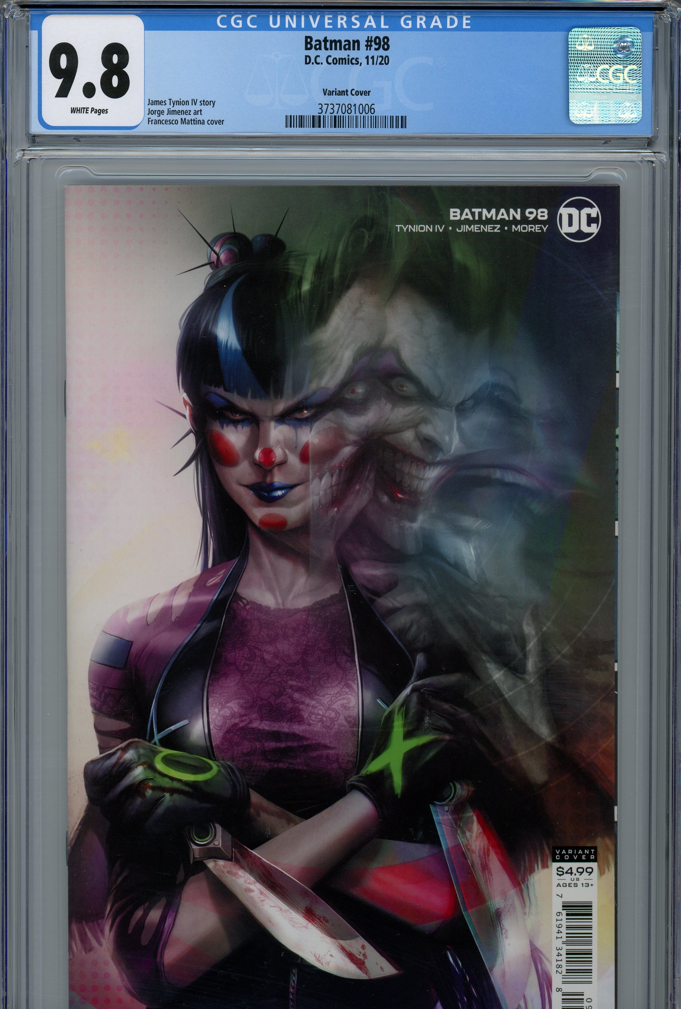 CGC 9.8 Batman The Joker DC Comics 2020/11 #98