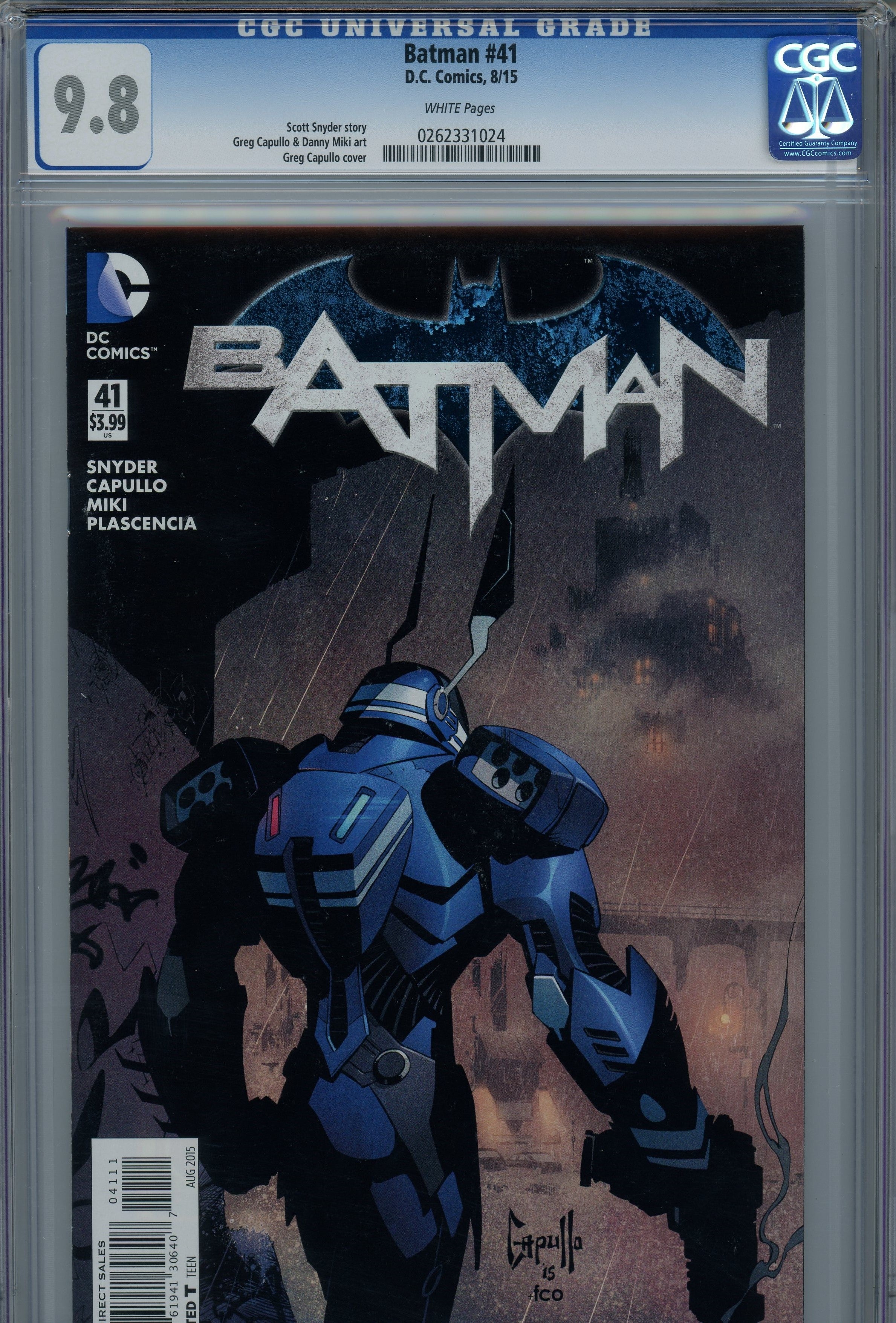 CGC 9.8 Batman Dectective comics 2015/08 #41