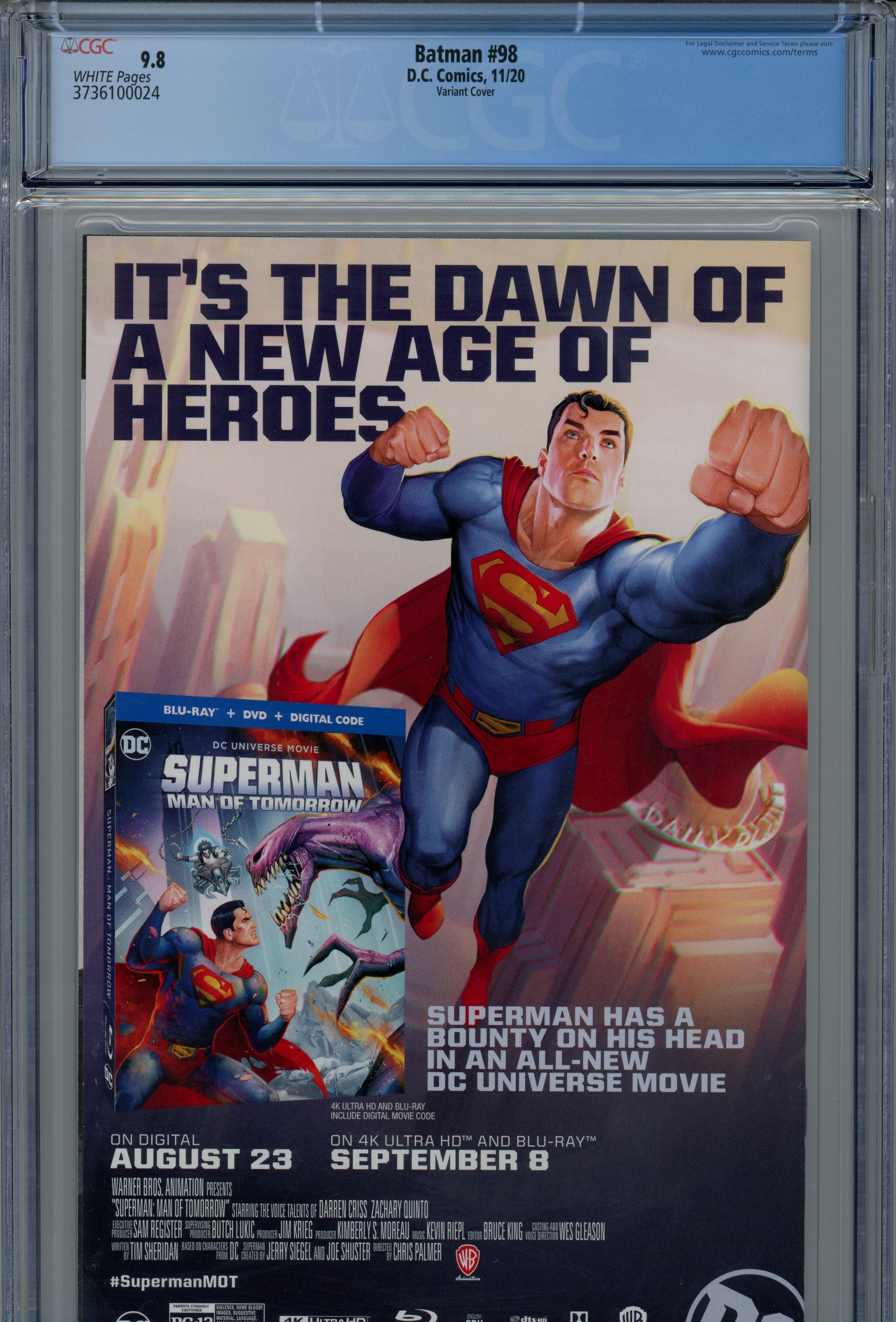 CGC 9.8 Batman Dectective comics 2020/11 #98