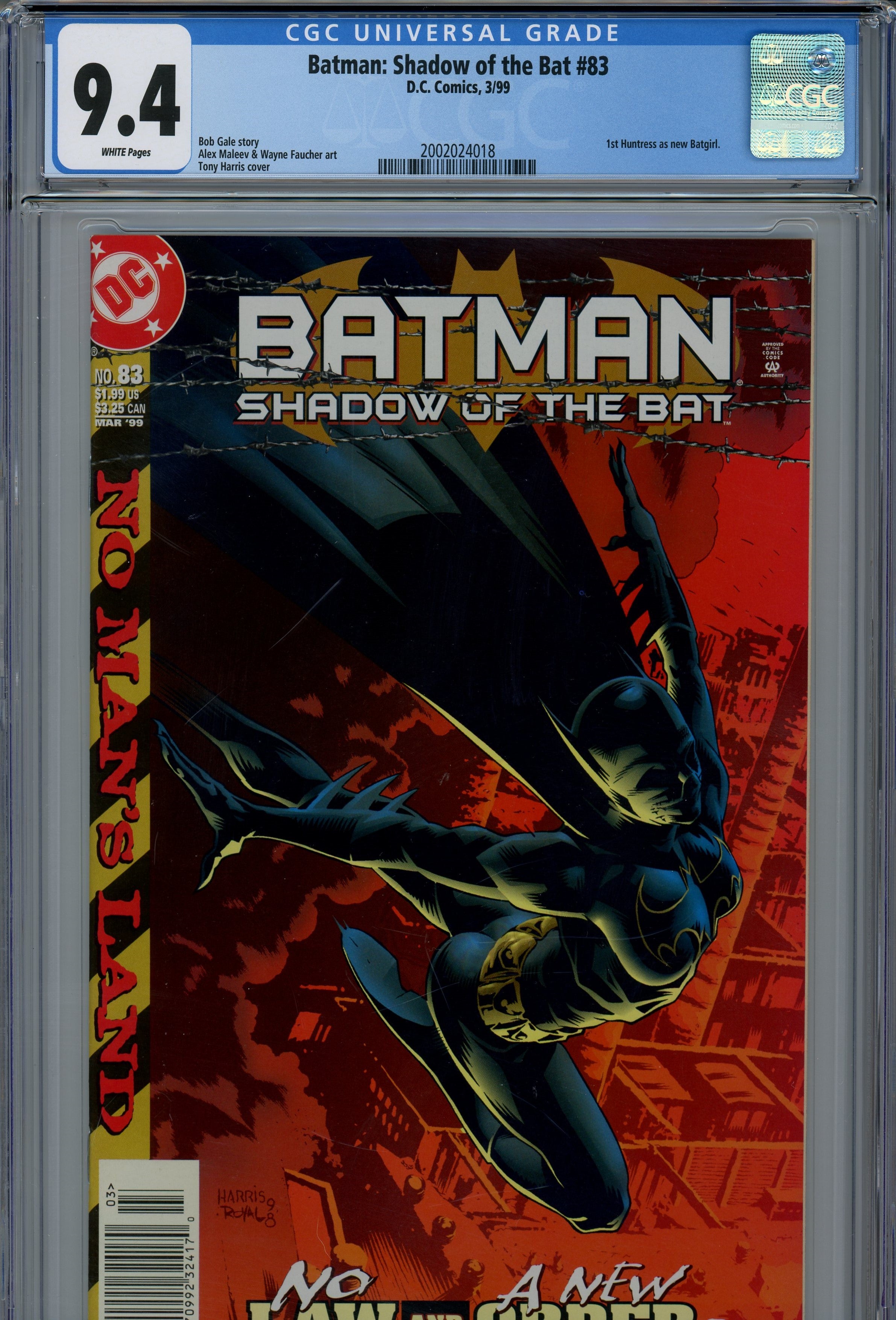 CGC 9.4 Batman Shadow of the bat DC Comics 1999/03 #83