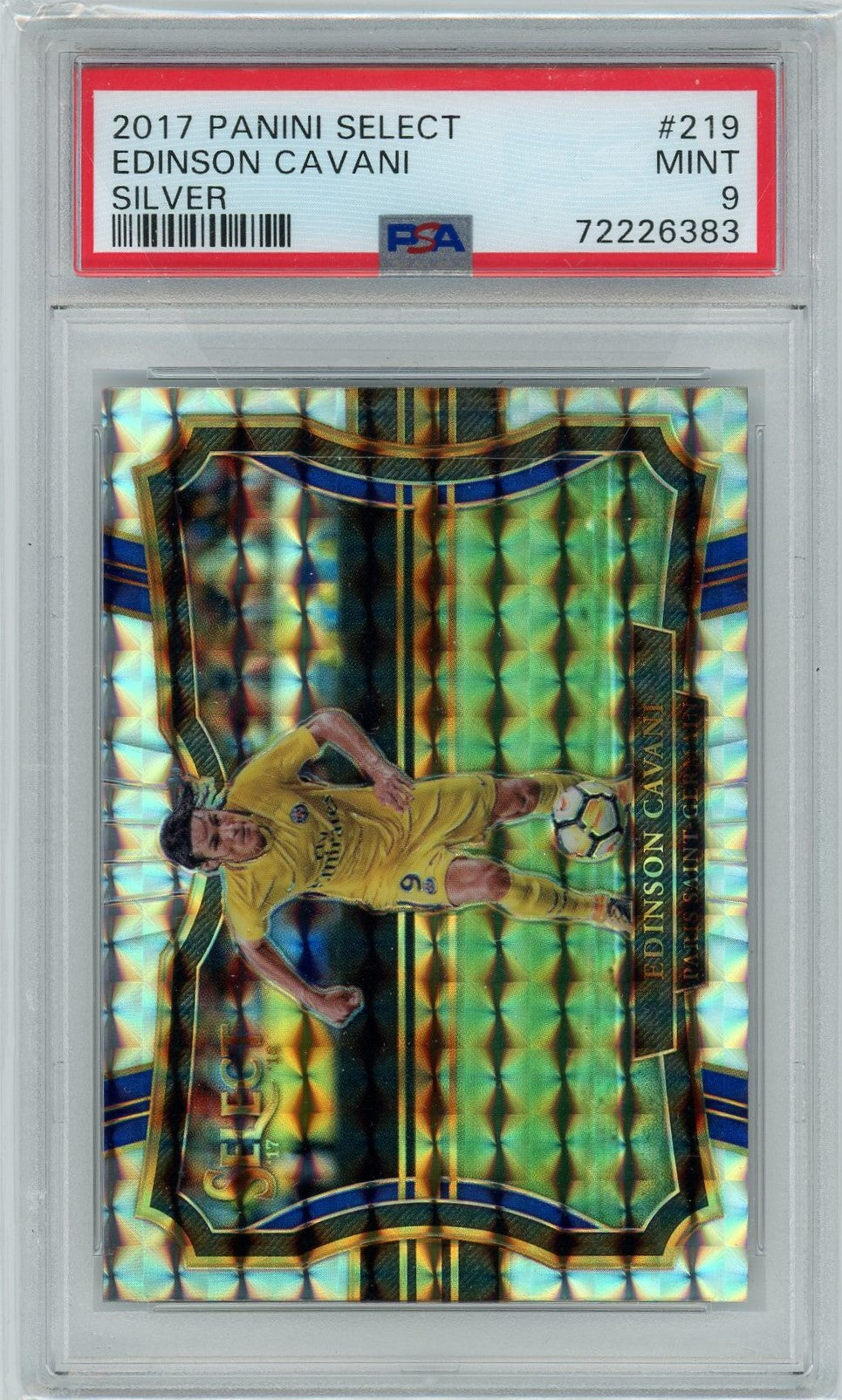 PSA 9 Edinson Cavani // 2017 Panini Select // Silver #219