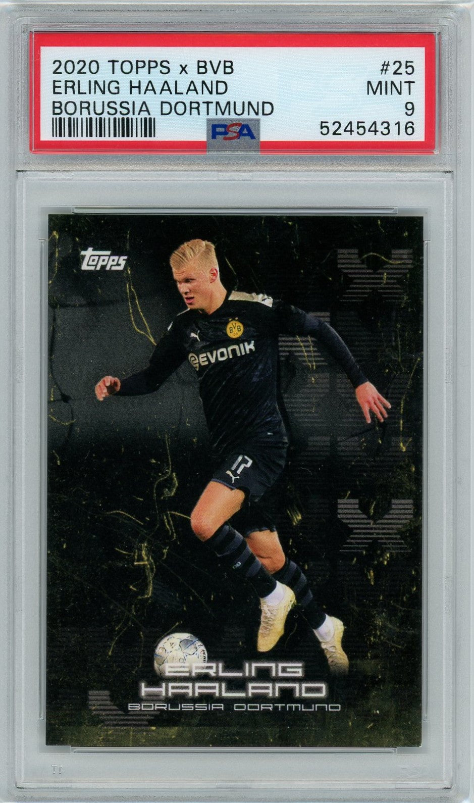 PSA 9 Erling Haaland // 2020 Topps x BVB // Borussia Dortmund #25