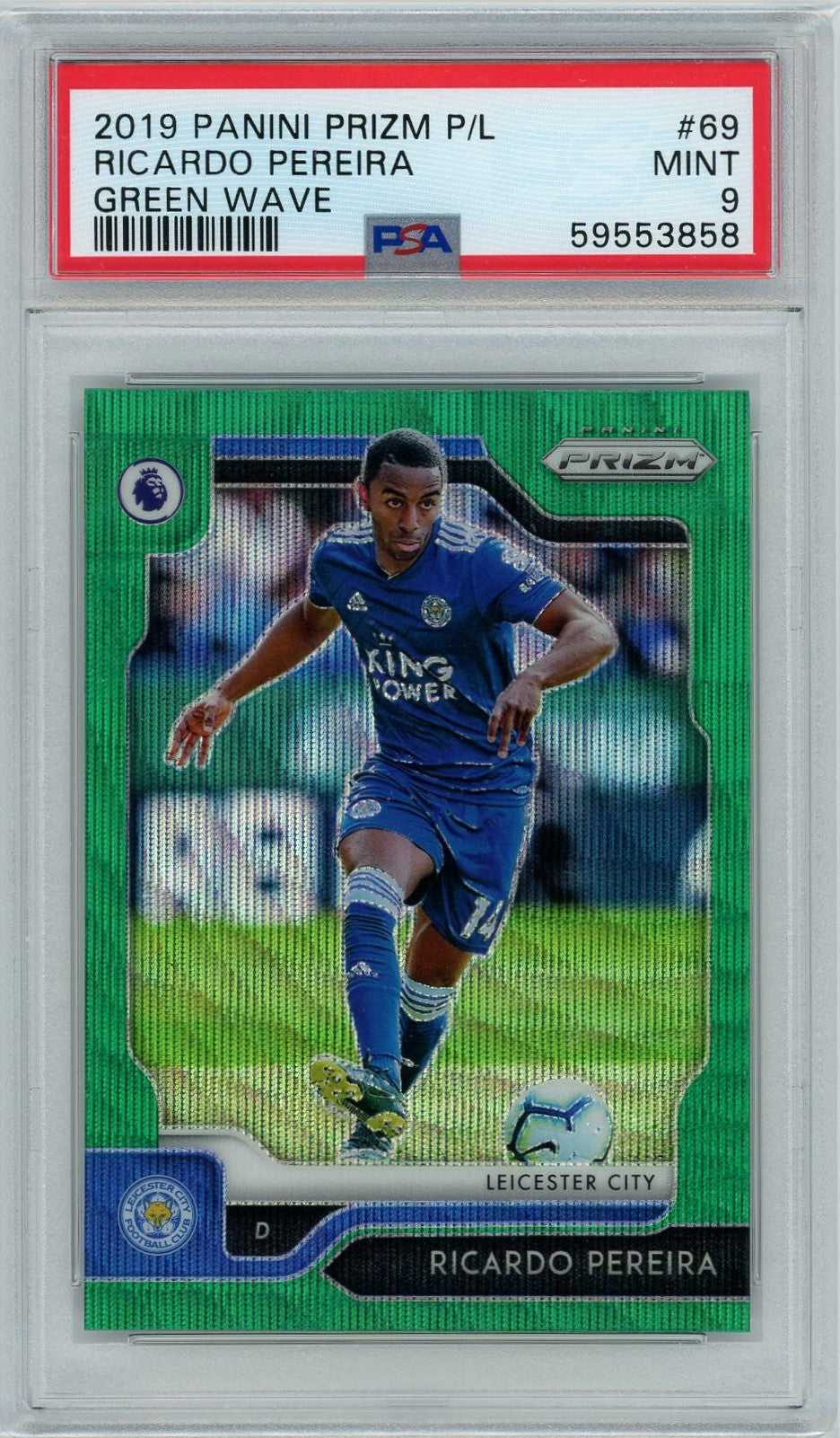 PSA 9 Ricardo Pereira // 2019 Panini Prizm // Green Wave #69