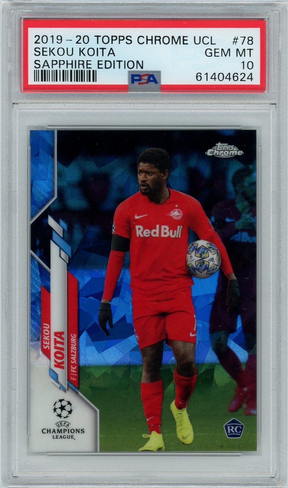 PSA 10 Sekou Koita // 2019-2020 Topps Chrome UCL// Sapphire Edition #78