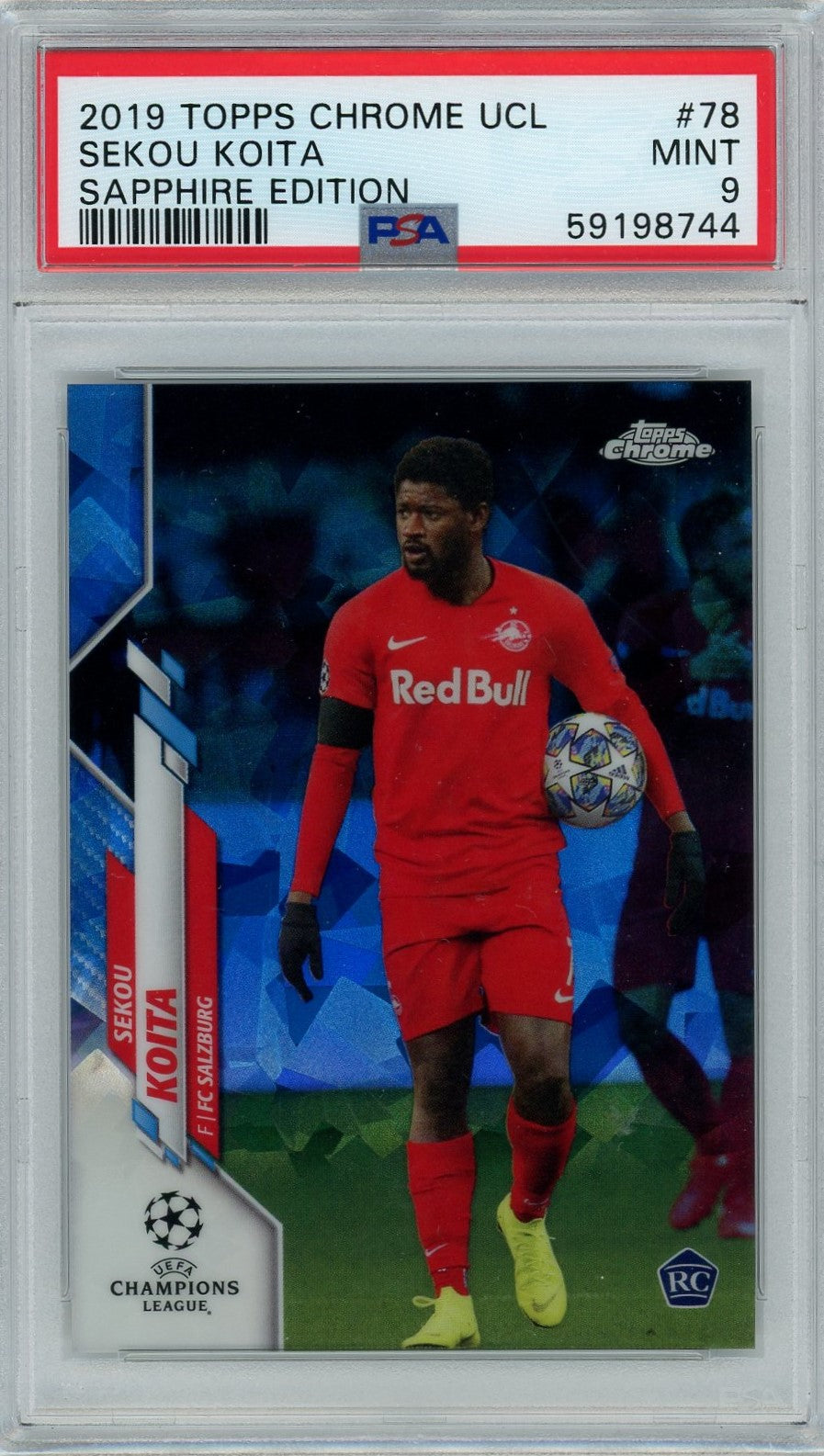 PSA 9 Sekou Koita // 2019-2020 Topps Chrome UCL// Sapphire Edition #78