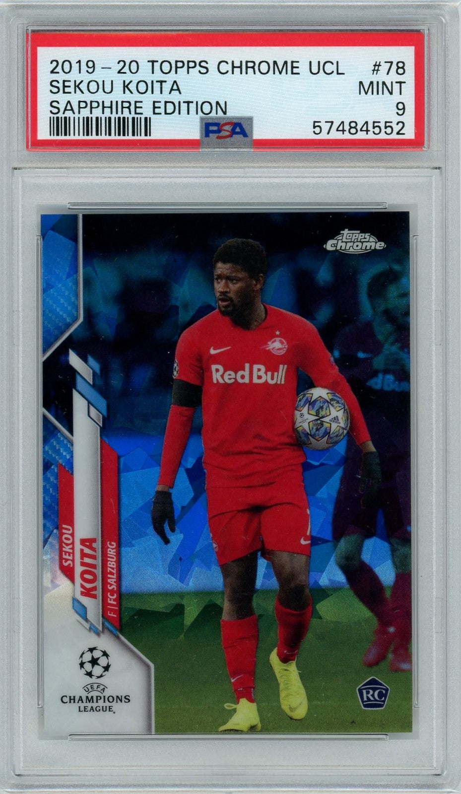 PSA 9 Mint Sekou Koita // 2019-2020 Topps Chrome UCL // Sapphire Edition #78