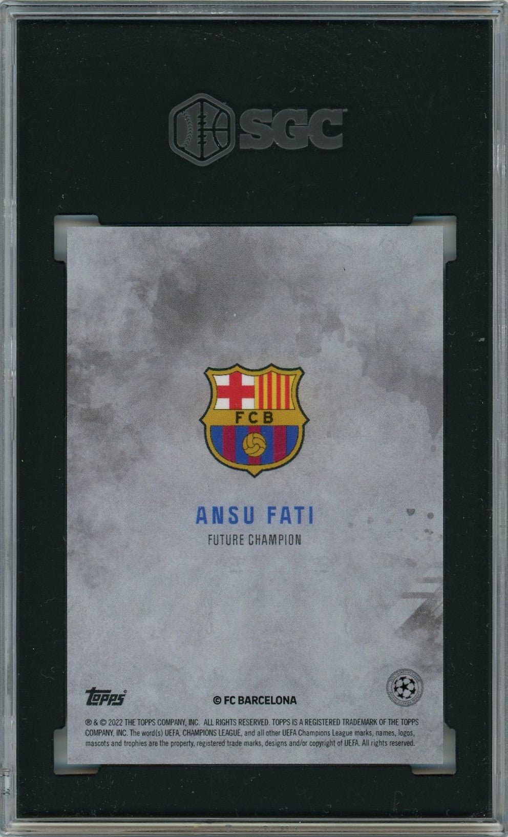 SGC 10 Ansu Fati AUTO 45/99 // 2022 Topps Future Champions UCL