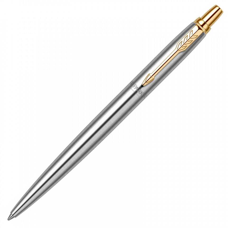 PARKER JOTTER STAINLESS STEEL GT BALL PEN GOLD PLATED TRIM Ballpoint PARKER NEW