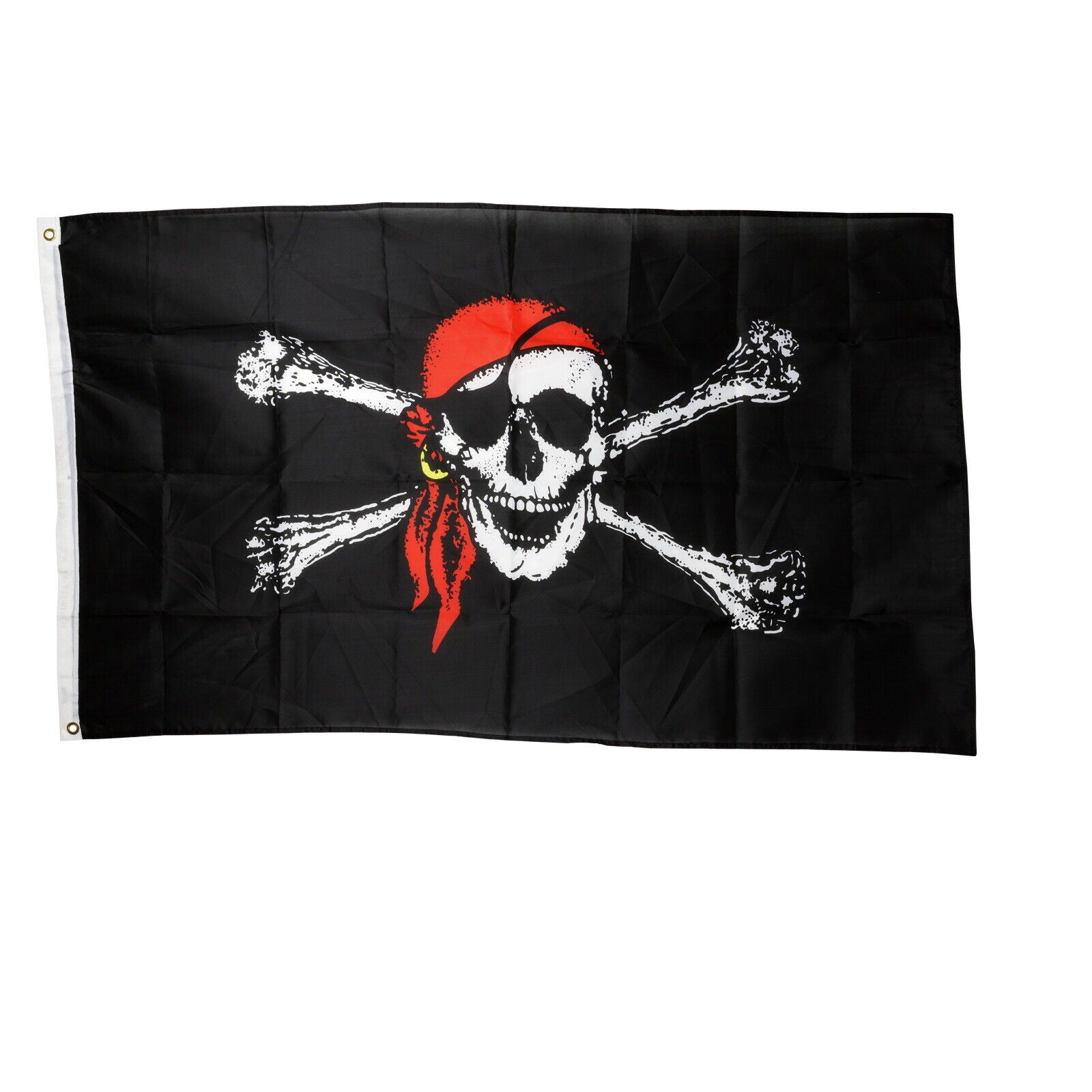 Jolly Roger Skull Flag Caribbean Crossed Bones Bandana Pirate 90x150 cm 1x