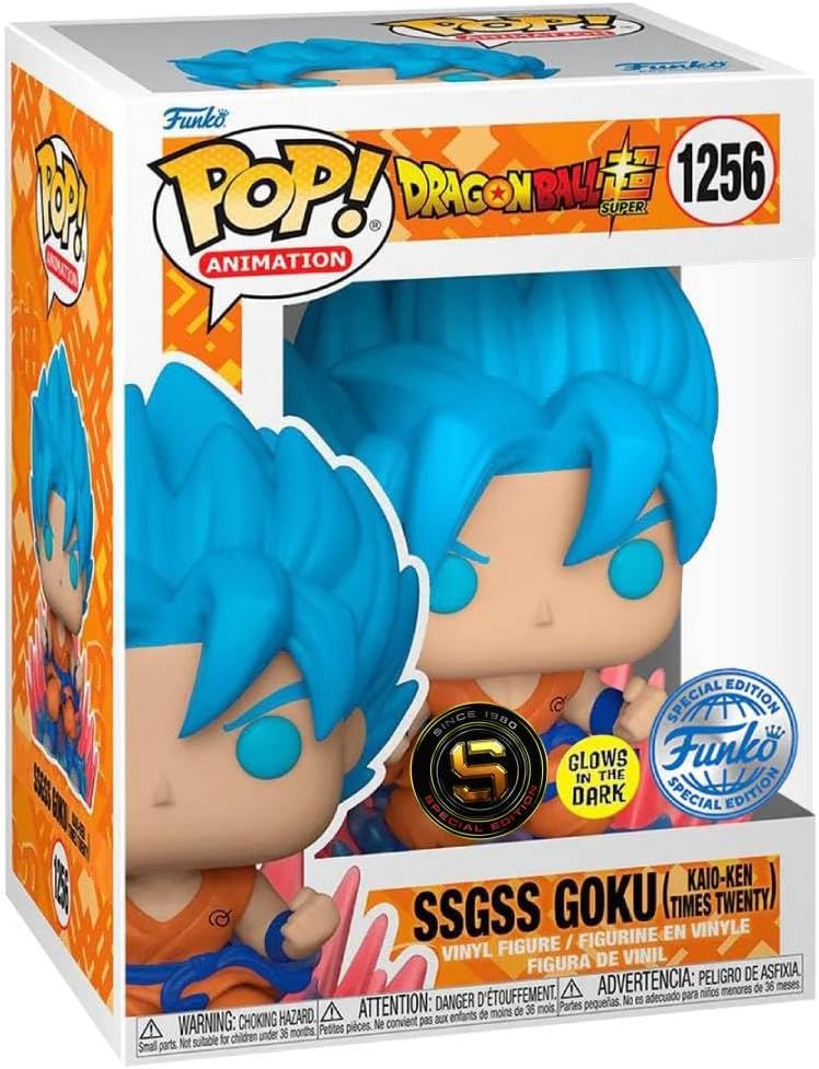 Funko Pop! Dragon Ball Super - SSGSS Goku Kaio-Ken Glow in the Dark Vinyl Figure