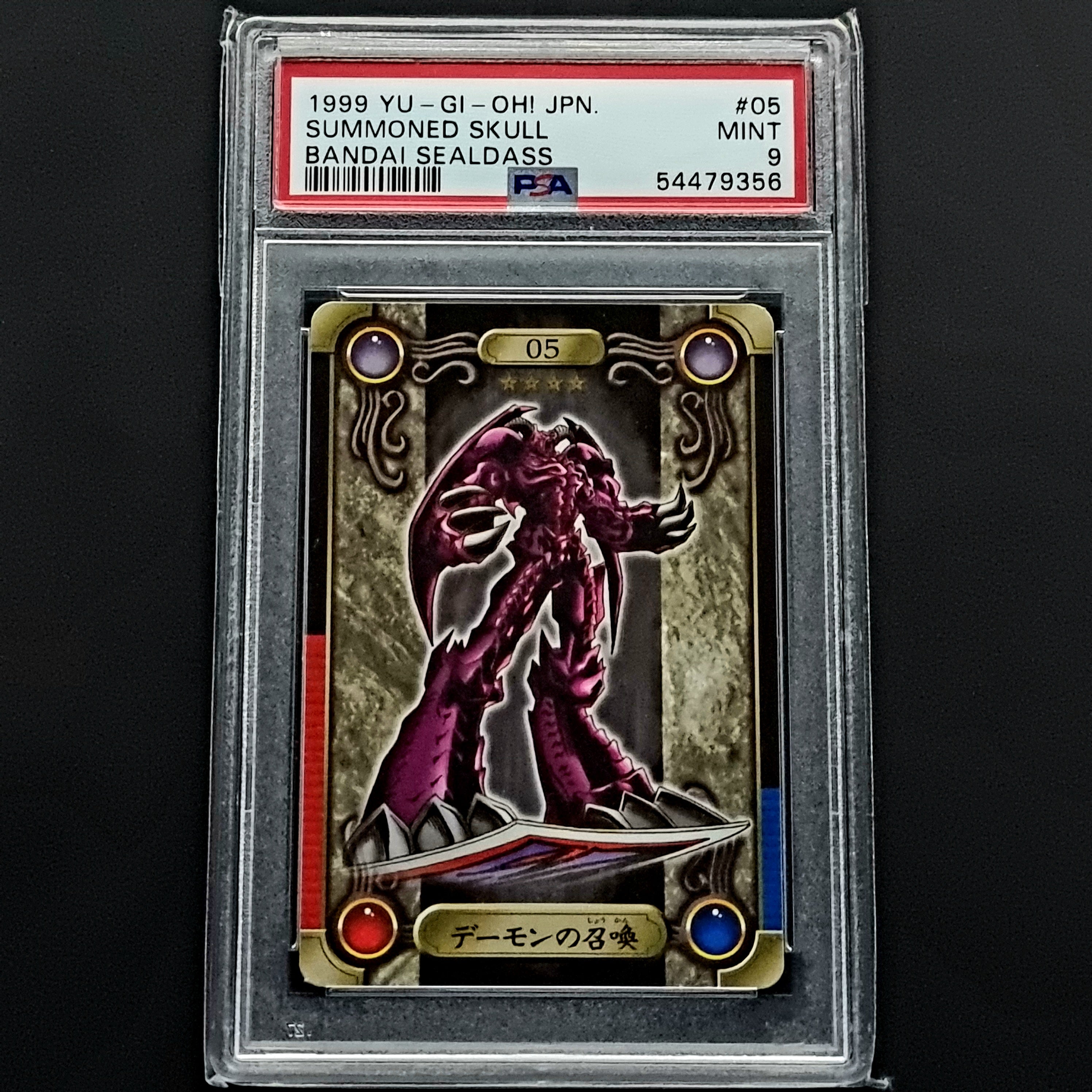 PSA 9 Summoned Skull // Bandai Sealdass // 1999 Yugioh Japanese
