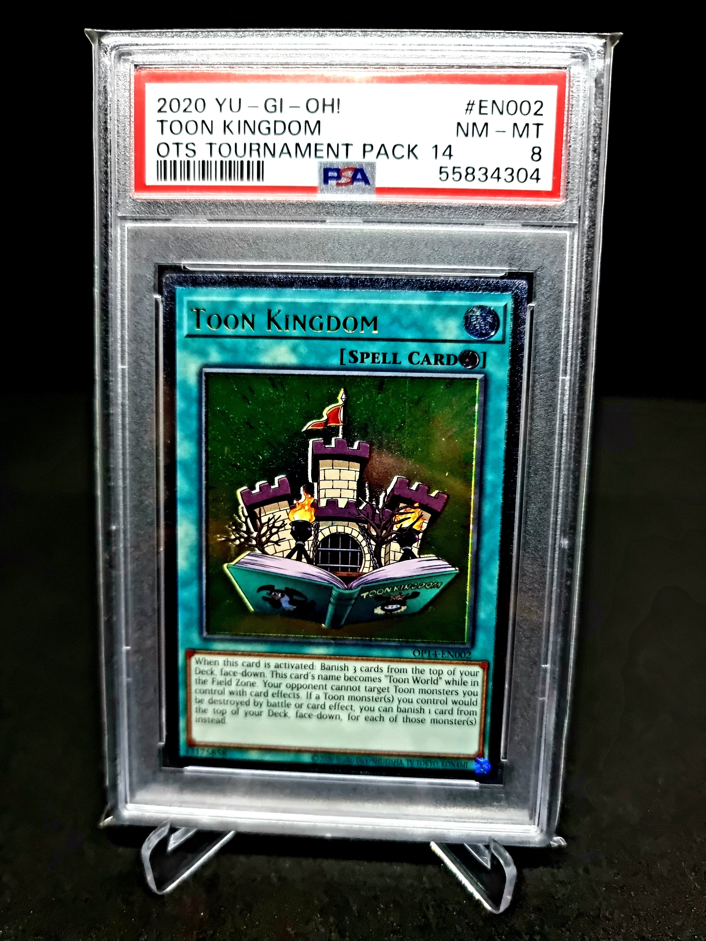 PSA 8 Toon Kingdom // 2020 Yugioh OTS tournament pack 14 // POP 1