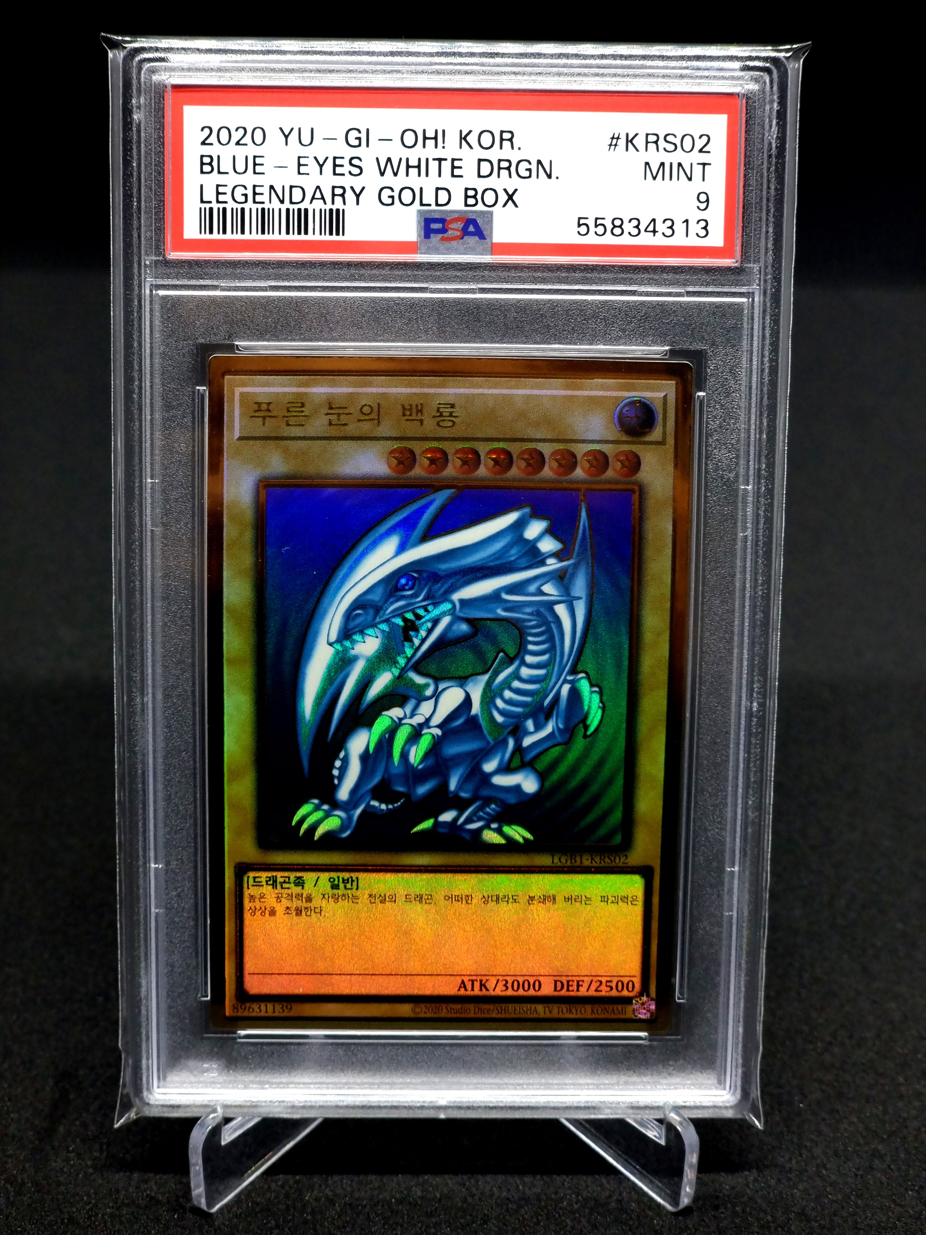 PSA 9 Blue eyes white dragon // 2020 Korean Legendary Gold Box