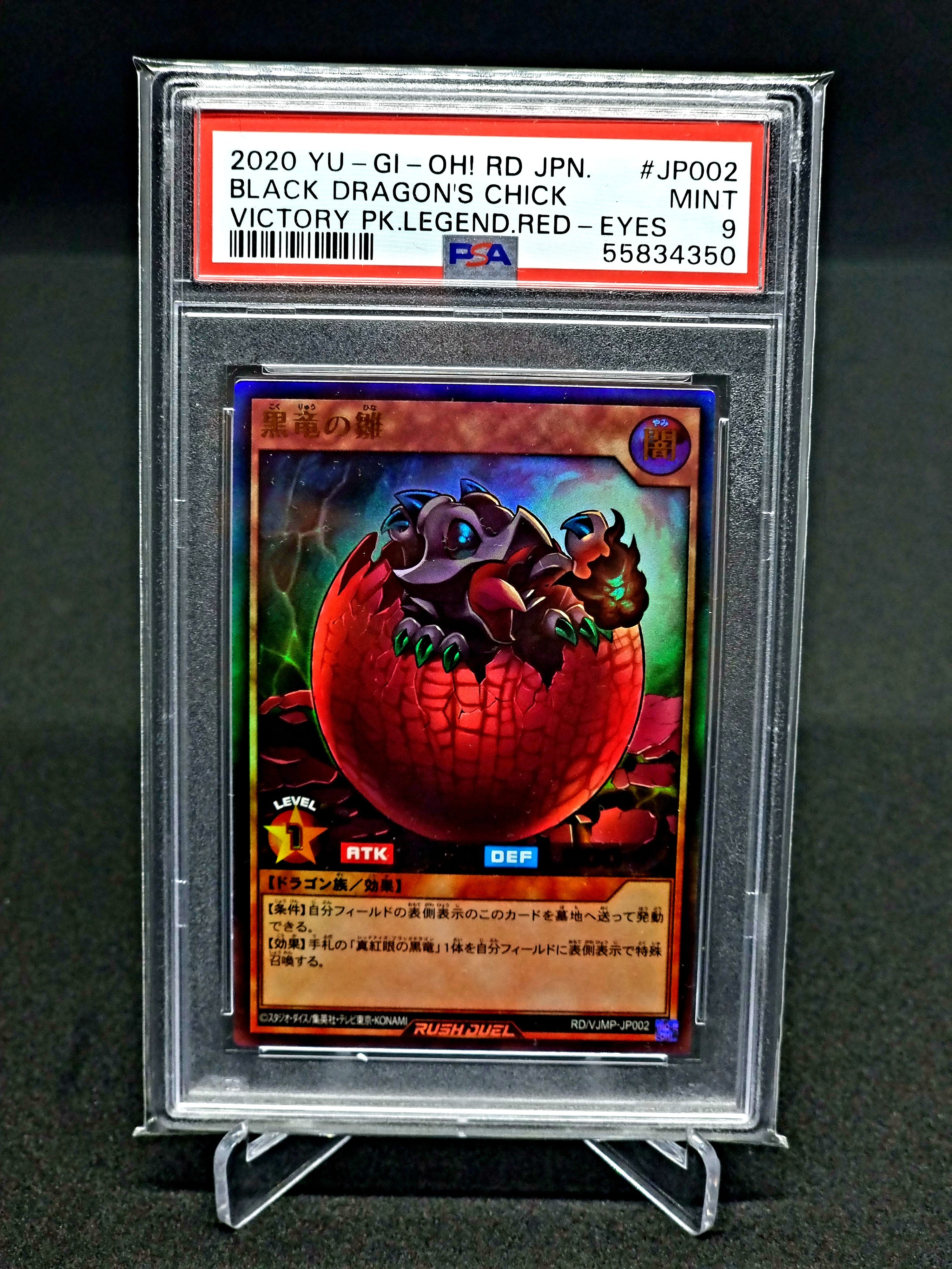 PSA 9 Black dragon's chick // 2020 Yugioh rush duel // Japanese