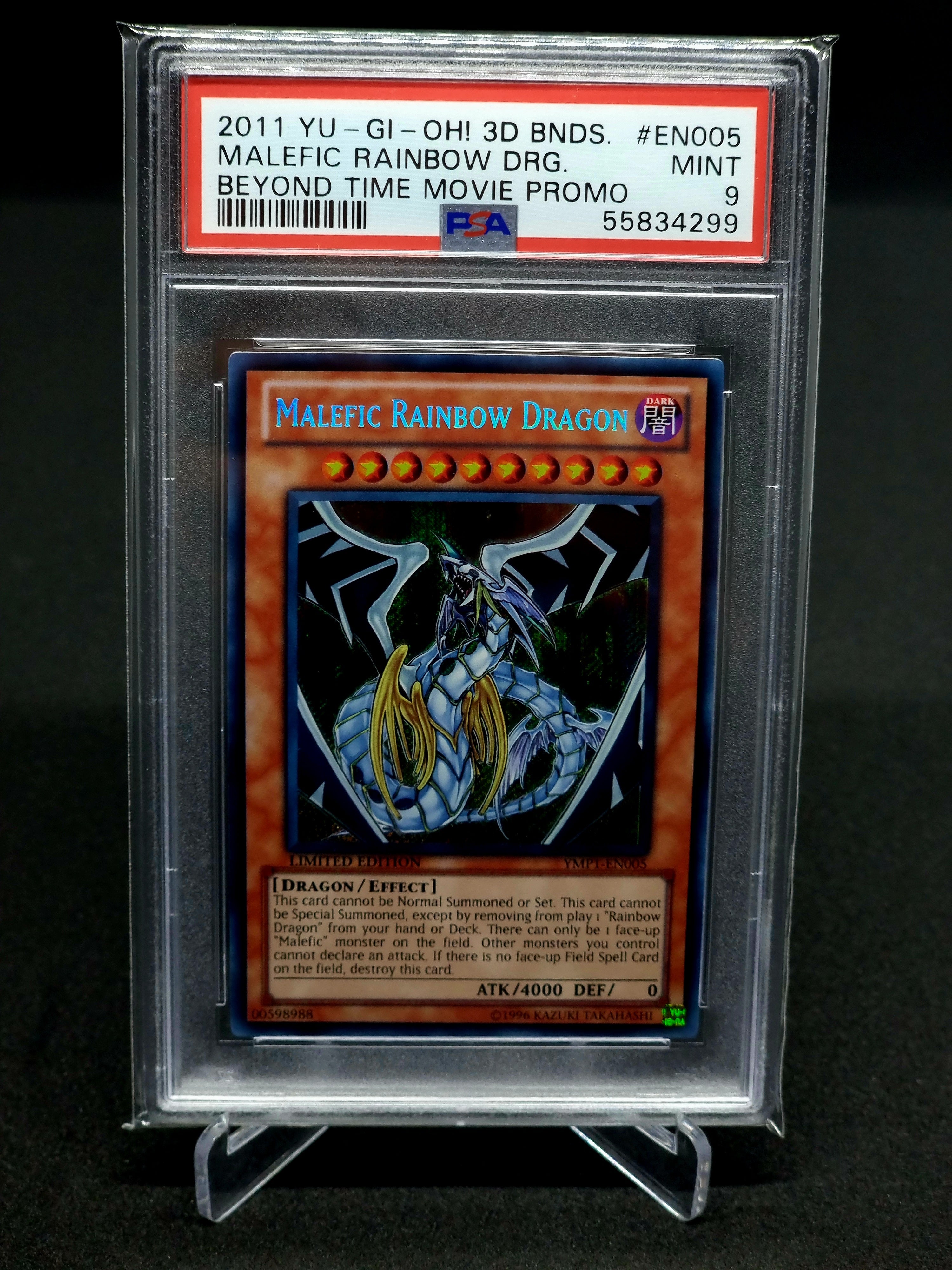 PSA 9 Malefic Rainbow Dragon // 2011 Yugioh 3D BNDS Movie promo