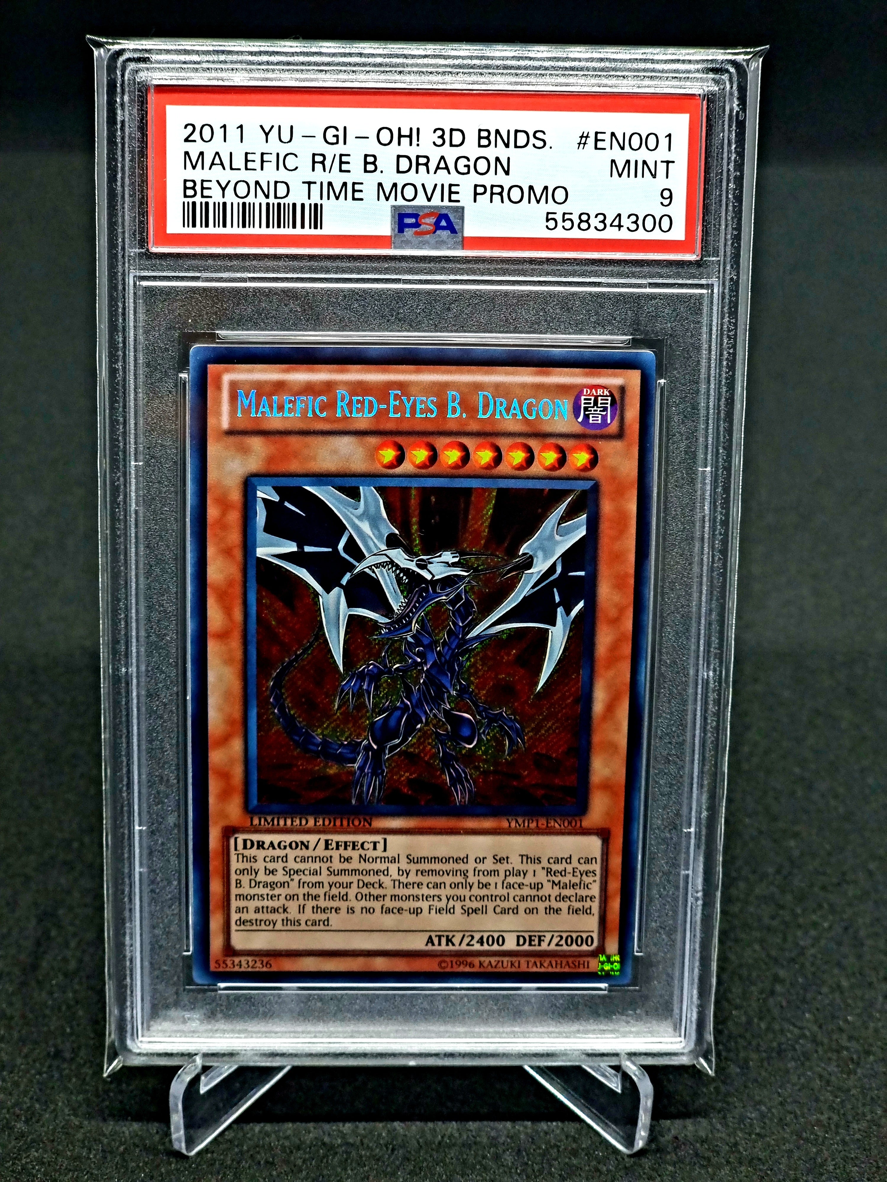 PSA 9 Malefic Red eyes black Dragon // 2011 Yugioh 3D BNDS Movie promo PSA 9 Malefic Red eyes black Dragon // 2011 Yugioh 3D BNDS Movie promo