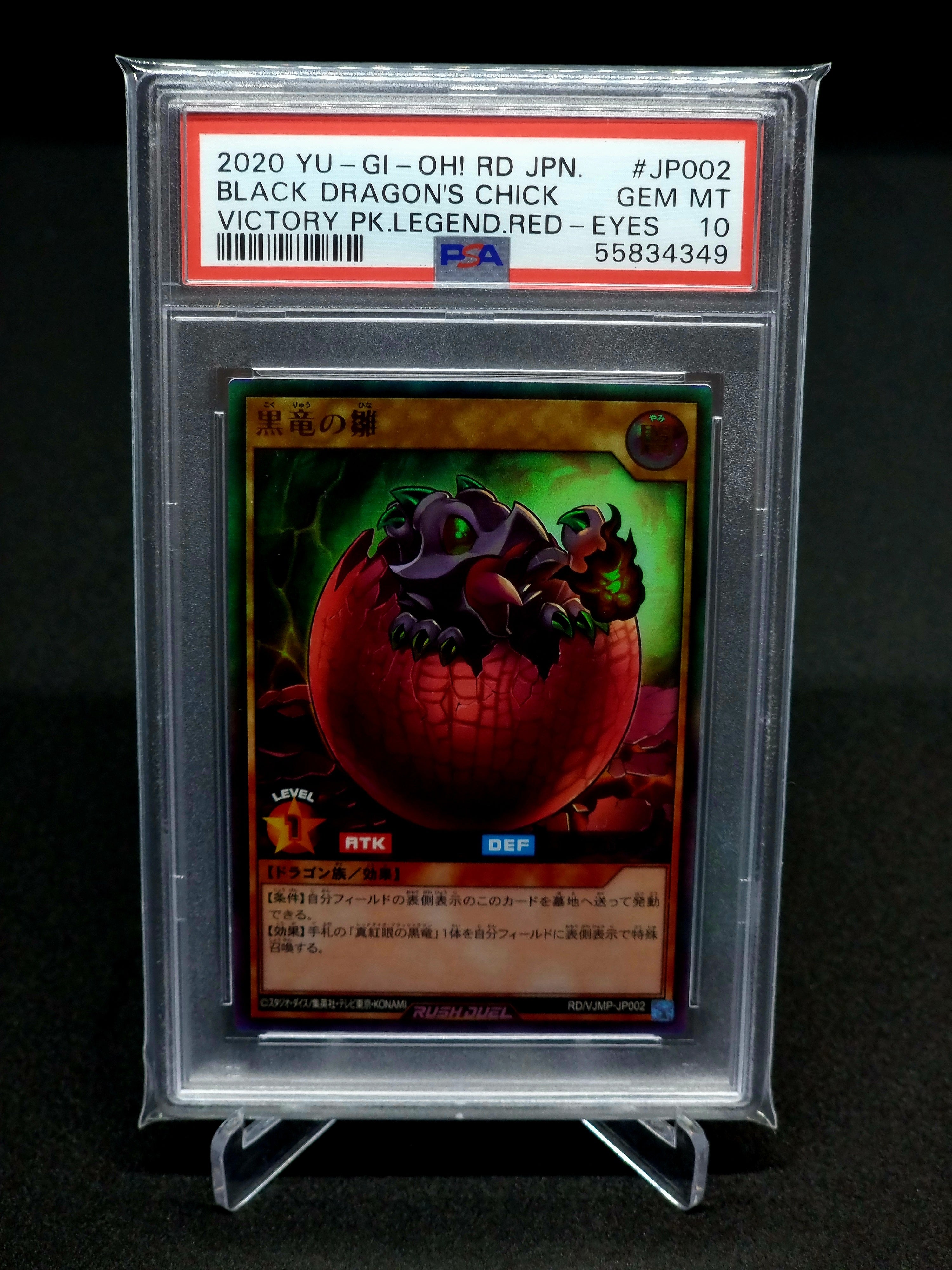 PSA 10 Black dragon's chick // 2020 Yugioh rush duel // Japanese