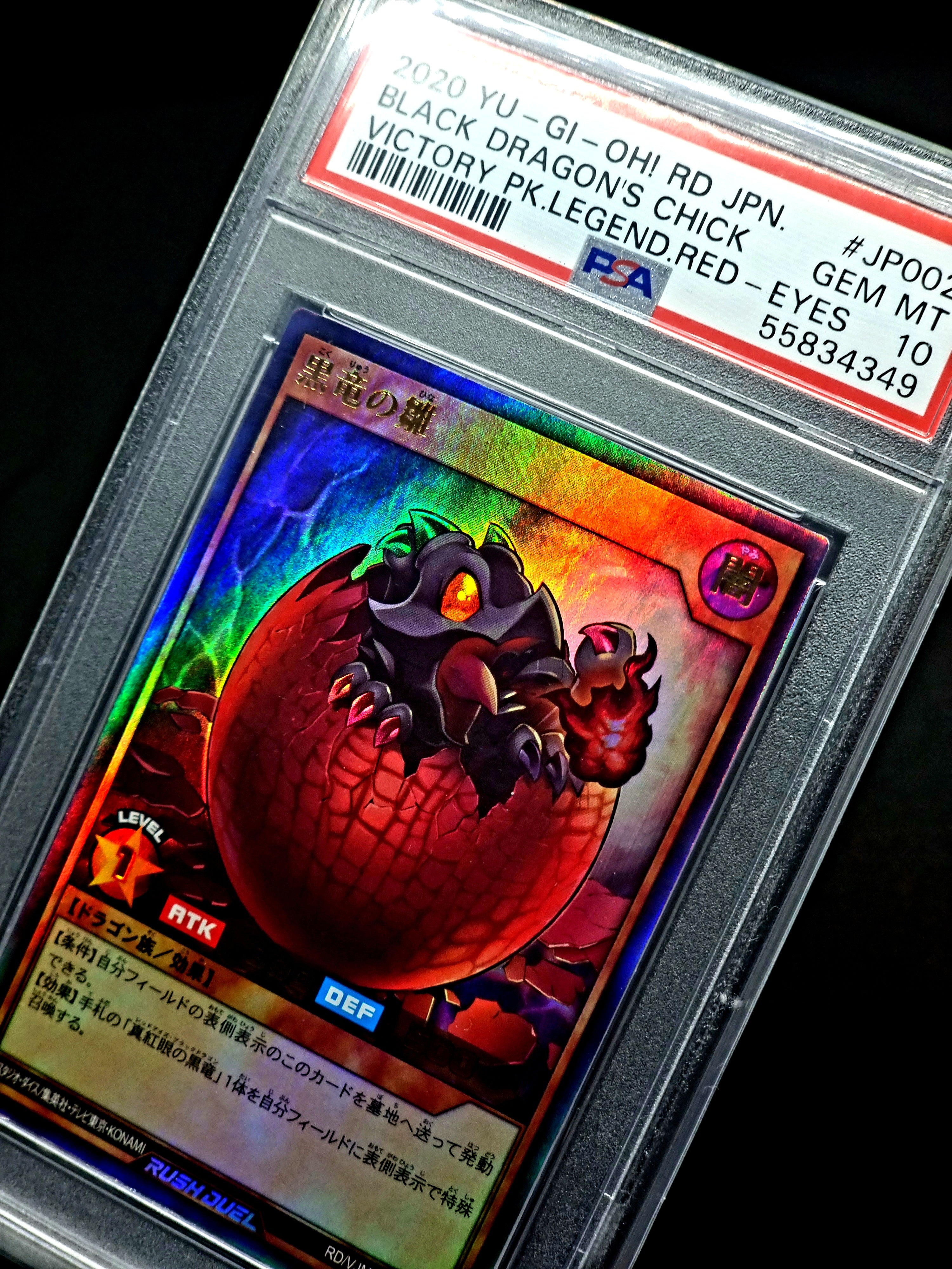 PSA 10 Black dragon's chick // 2020 Yugioh rush duel // Japanese