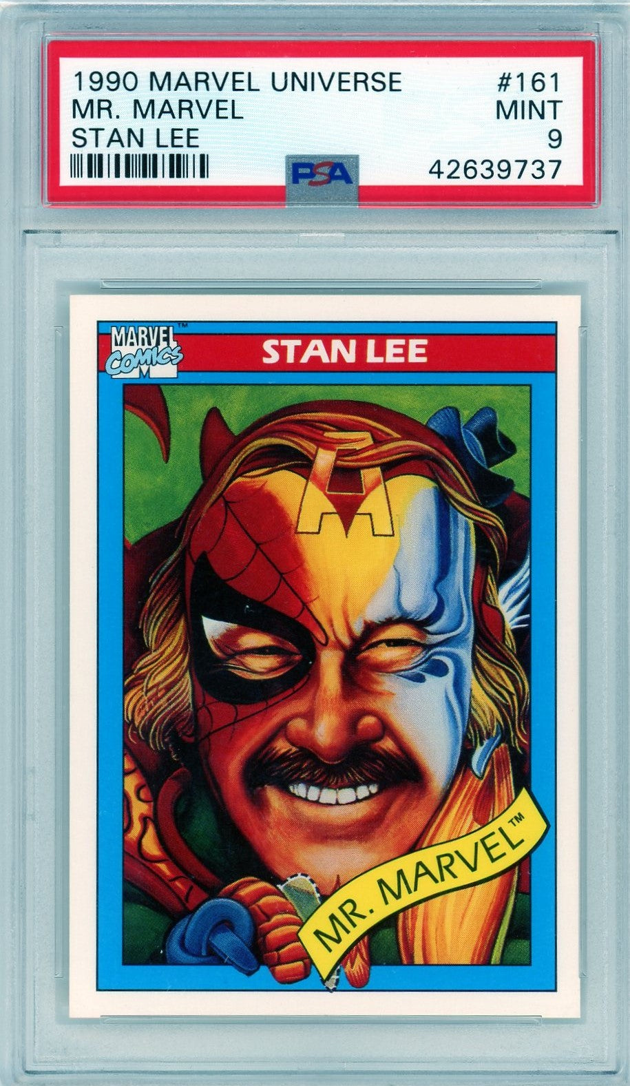 PSA 9 MR Marvel // Stan Lee // 1990 Marvel Universe #161