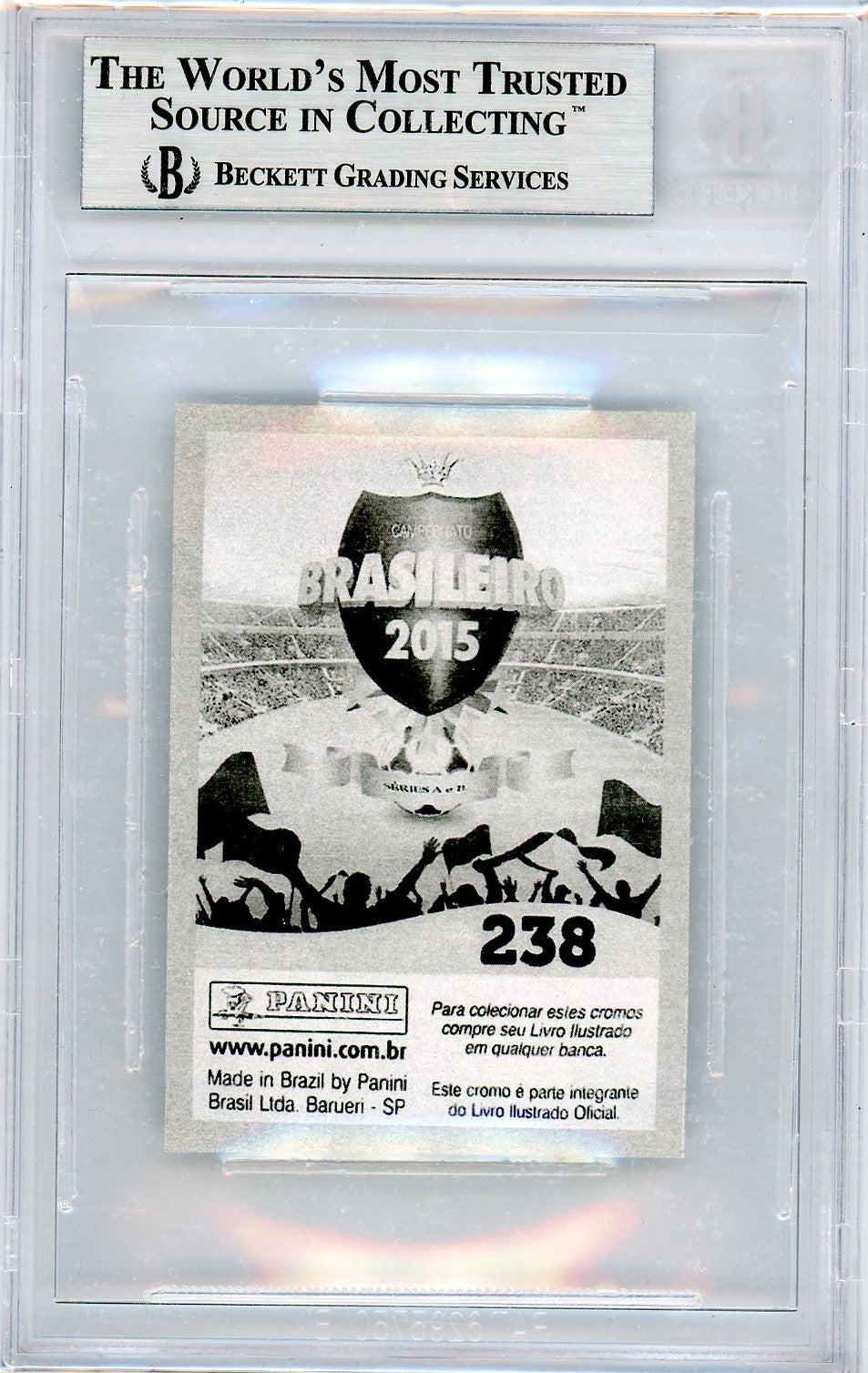 Beckett 9 Gabriel De Jesus // 2015 Panini Sticker // with subgrades