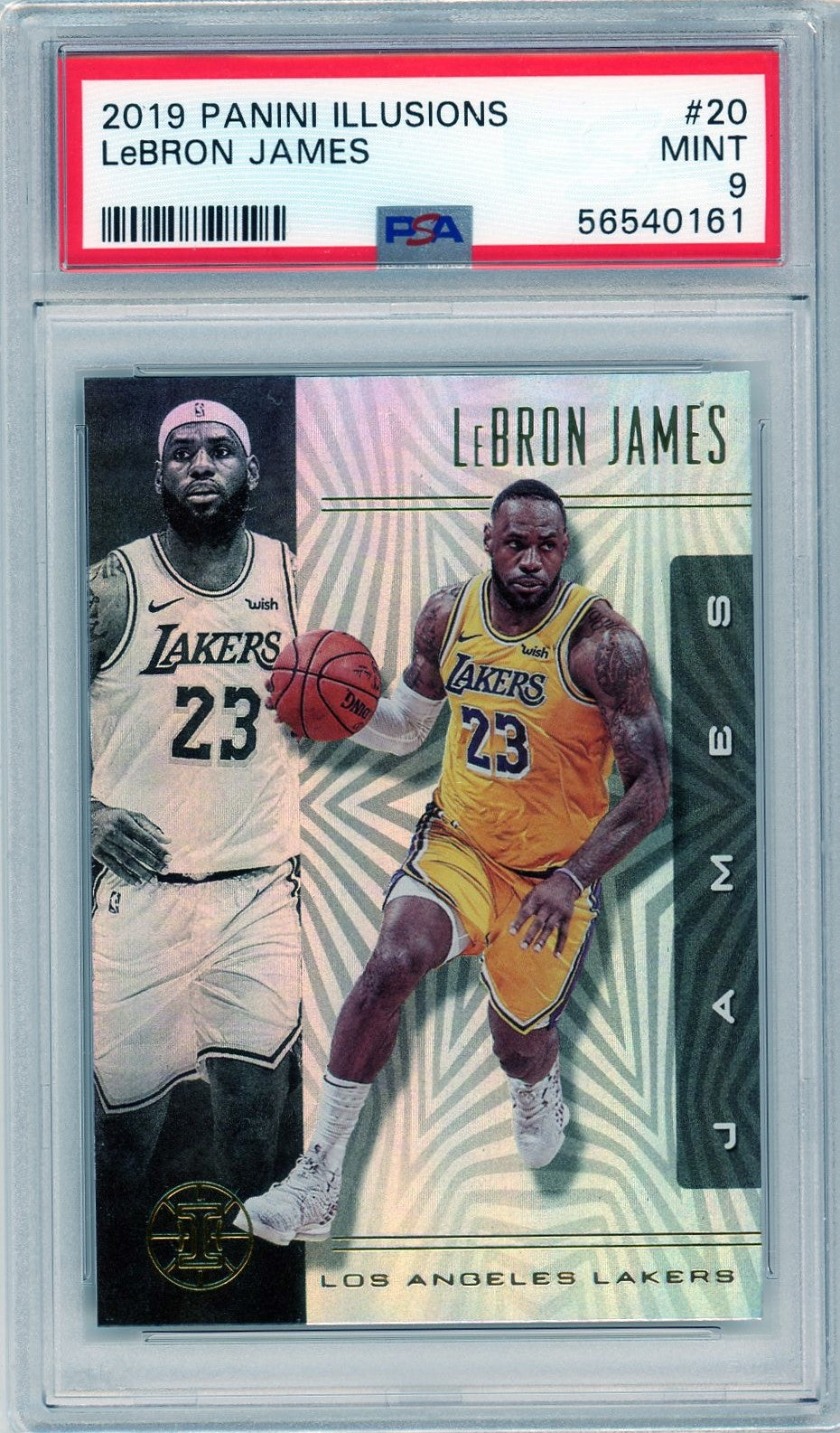 PSA 9 Lebron James // 2019 Panini Illusions holo #20