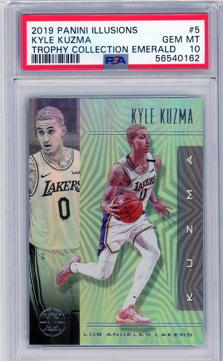 PSA 10 Kyle Kuzma // 2019 Panini Illusions // Trophy collection emerald