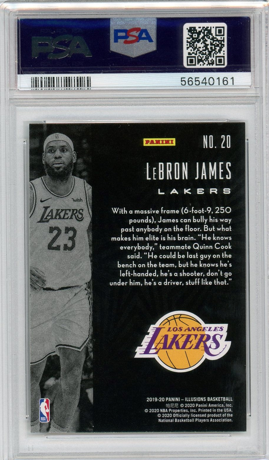 PSA 9 Lebron James // 2019 Panini Illusions holo #20