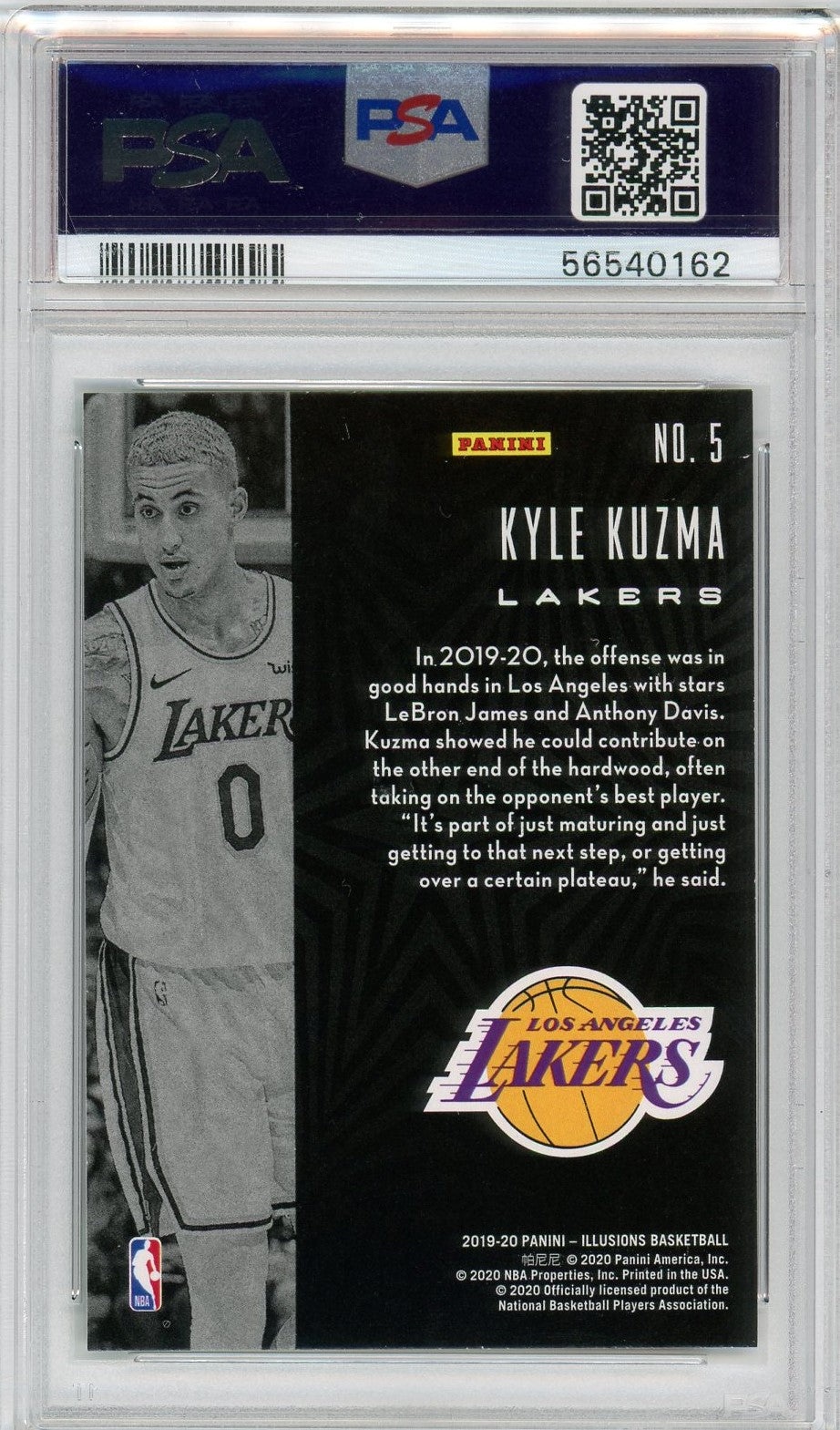 PSA 10 Kyle Kuzma // 2019 Panini Illusions // Trophy collection emerald