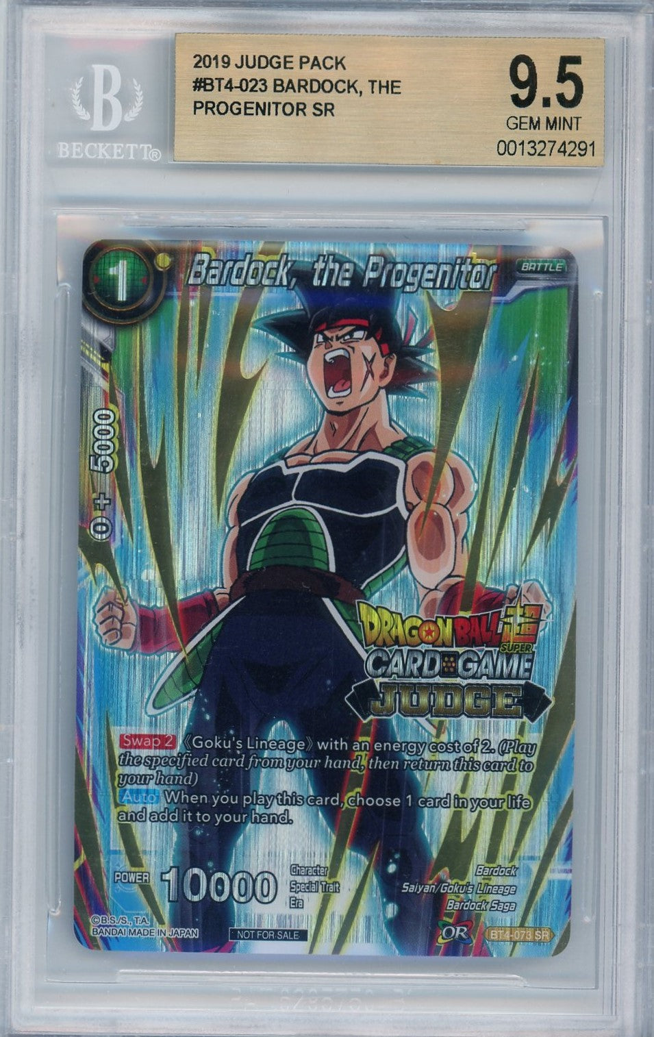 Beckett 9.5 Bardock // 2019 Judge Pack // #BT4-023 // SR