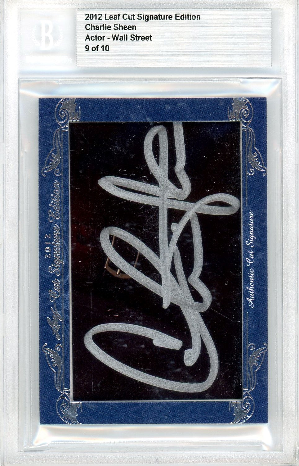 Beckett Signature Charlie Sheen // 9 of 10 // Two and a half men // 2021 Leaf cut signature edition