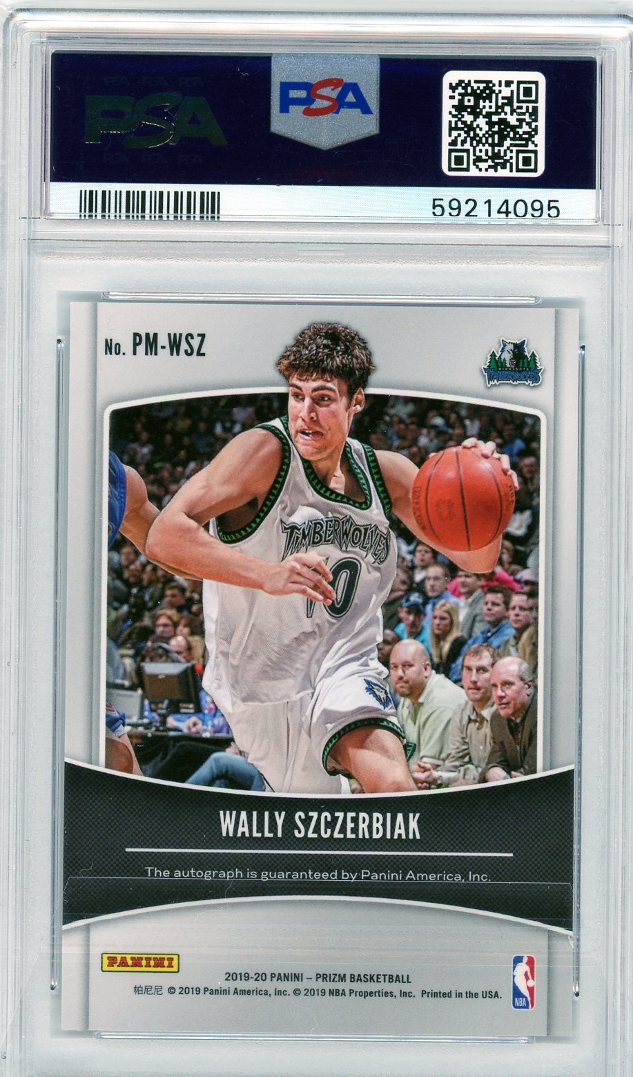 PSA 10 Wally Szczerbiak Signature // 2019 Panini Prizm Penmanship #PMWSZ